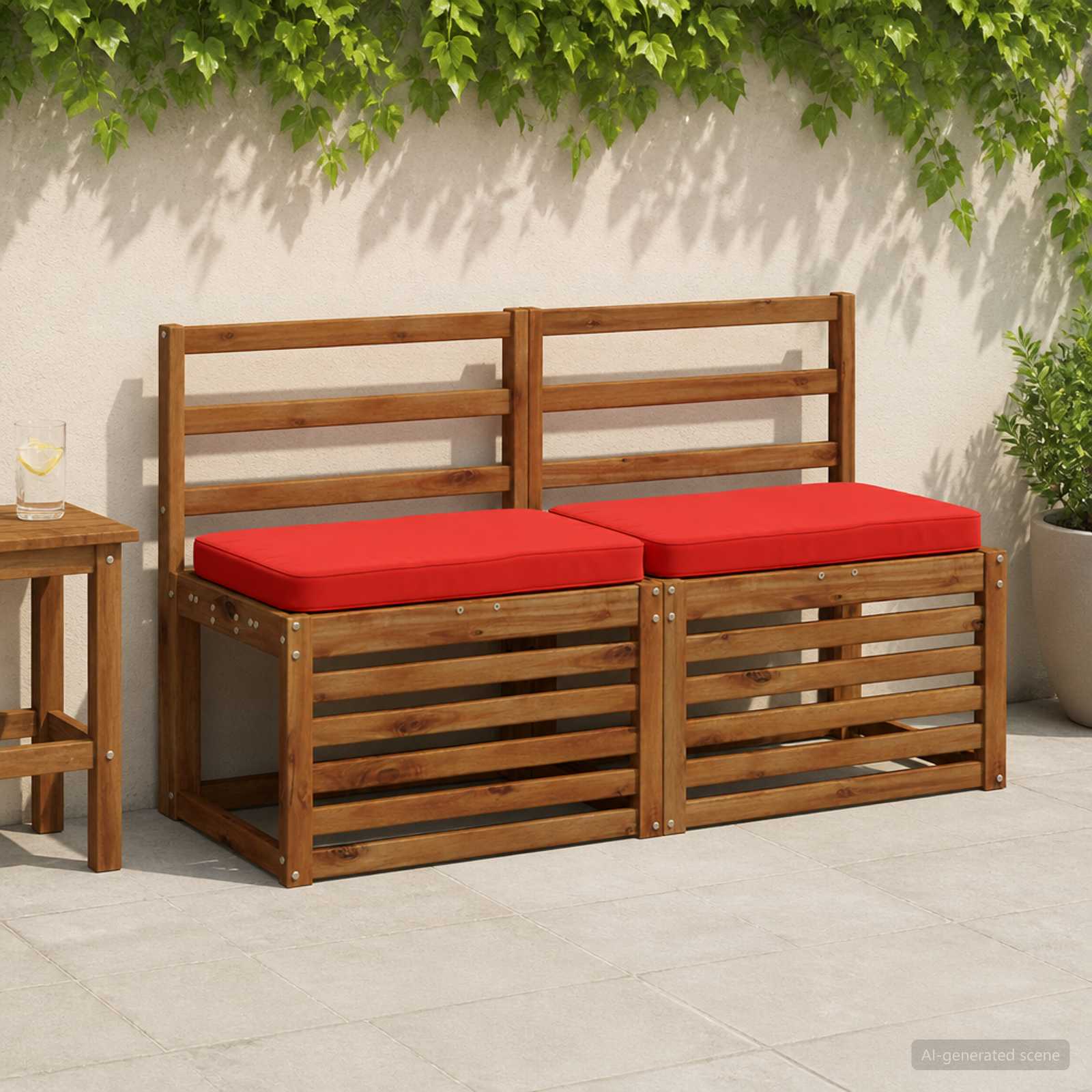Cuscino per Panchina a 1 Pezzo VUGHT 100% Poliestere Rosso