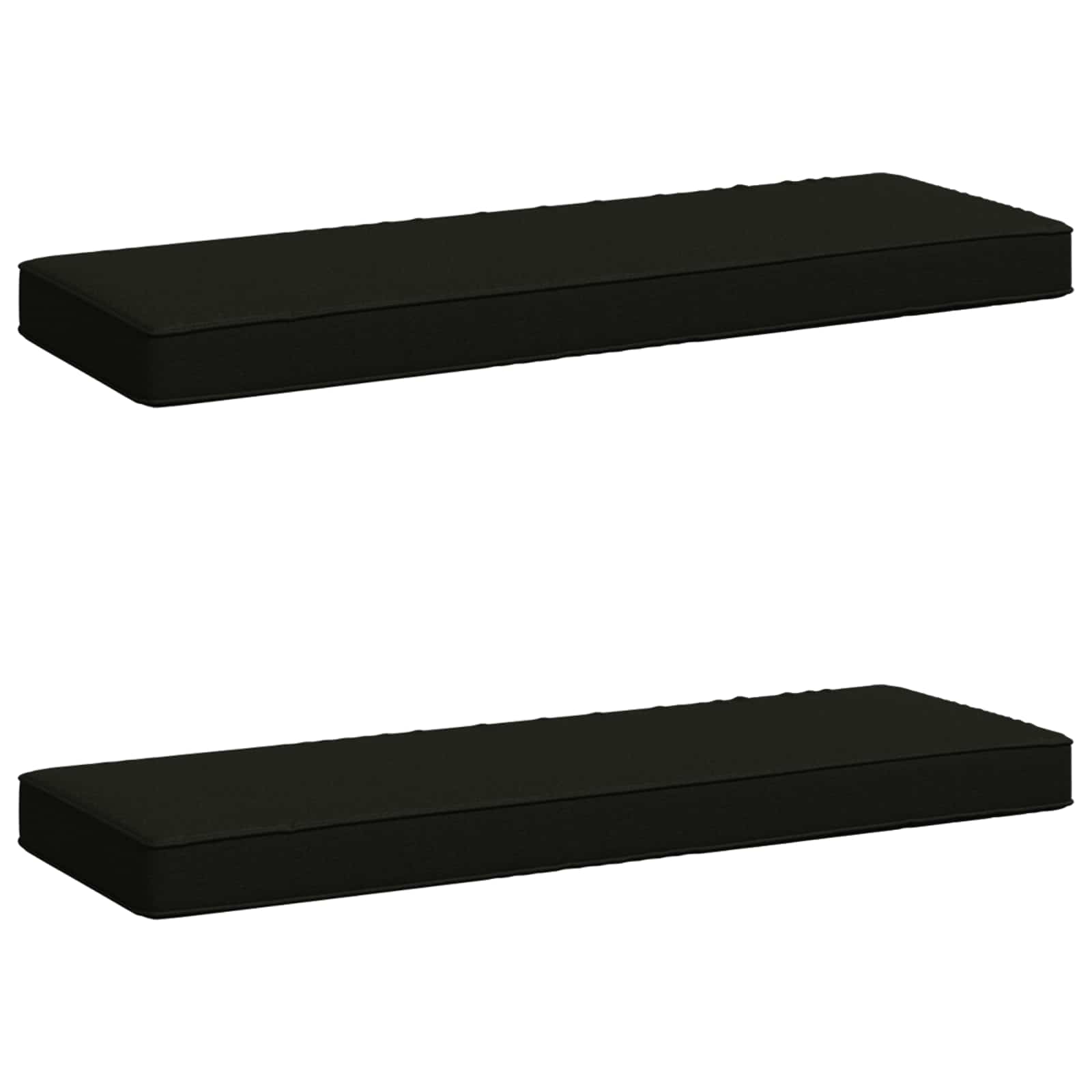 Cuscini per Panchina a 2 Pezzi VUGHT 2 pcs 100% Poliestere Nero