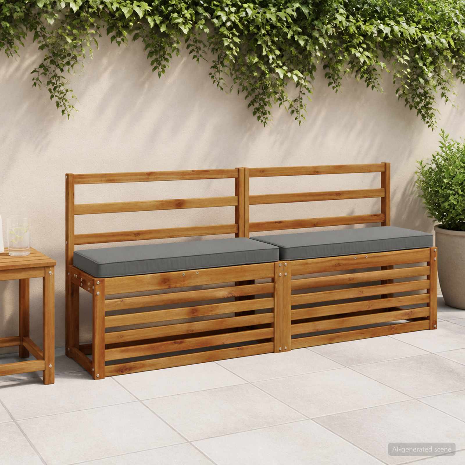 Cuscini per Panchina a 2 Pezzi VUGHT 2 pcs 100% Poliestere