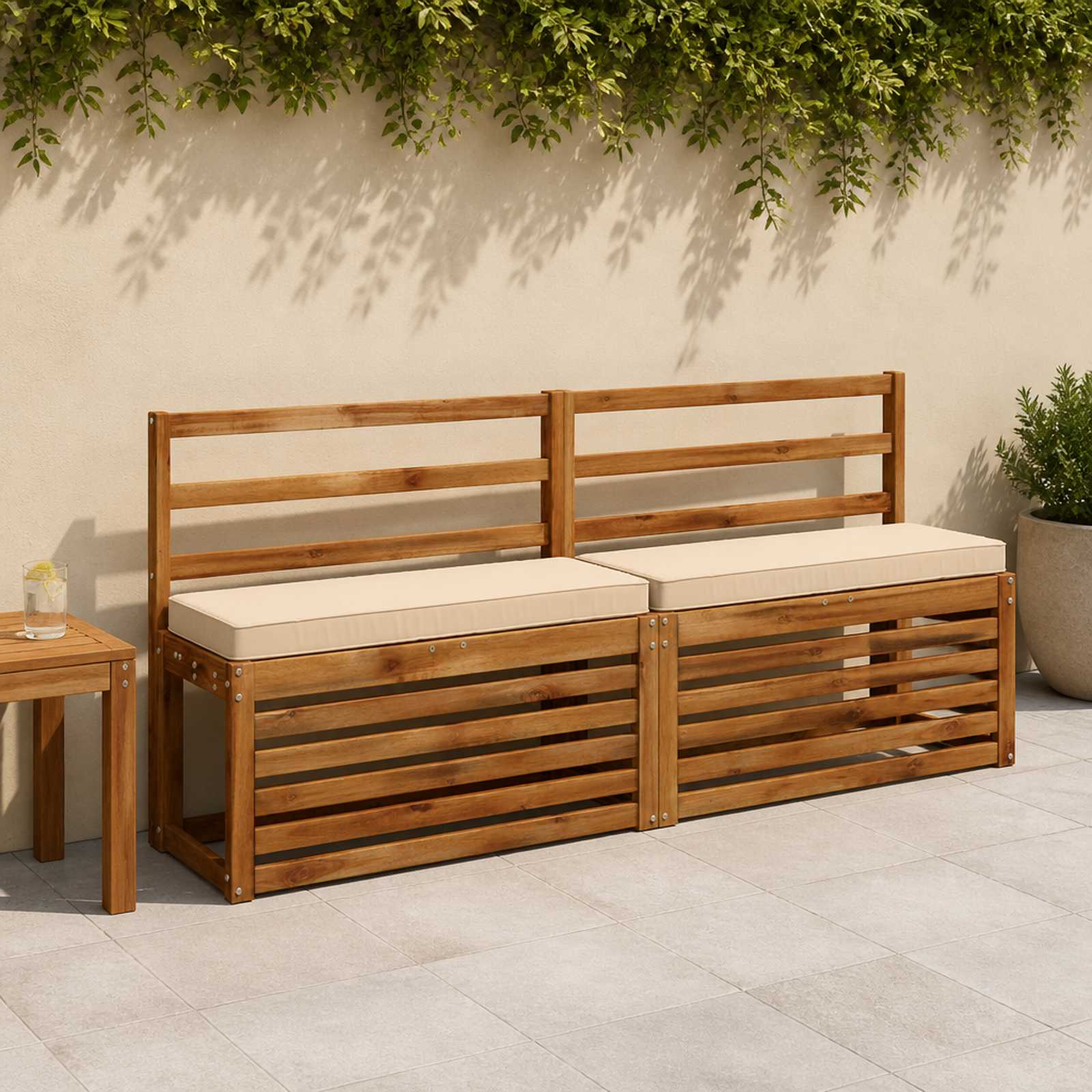 Cuscini per Panchina a 2 Pezzi VUGHT 2 pcs 100% Poliestere