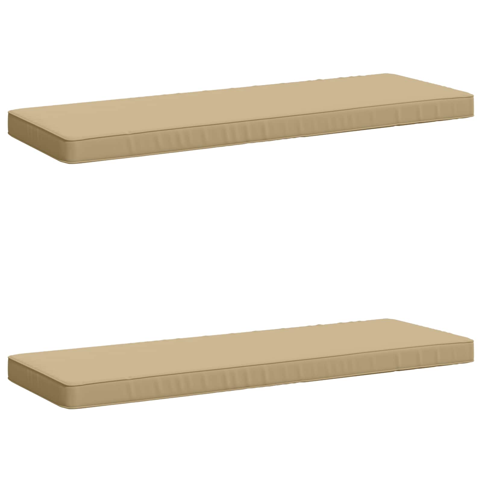 Cuscini per Panchina a 2 Pezzi VUGHT 2 pz 100% Poliestere Beige