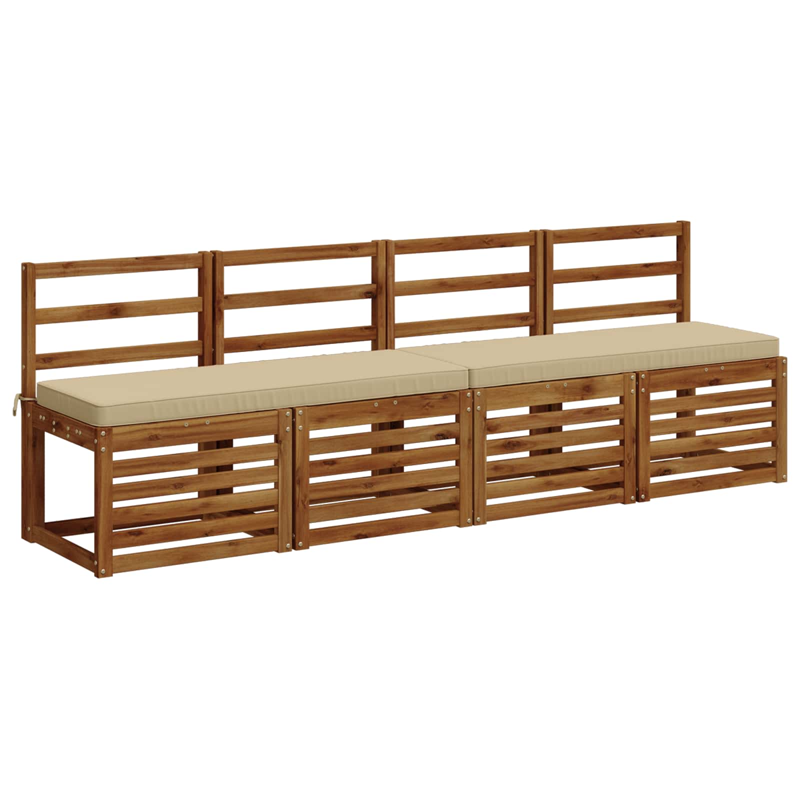 Cuscini per Panchina a 2 Pezzi VUGHT 2 pz 100% Poliestere Beige