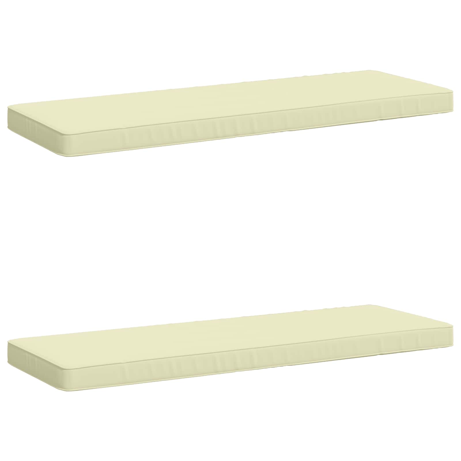Cuscini per Panchina a 2 Pezzi VUGHT 2 pz 100% Poliestere Crema