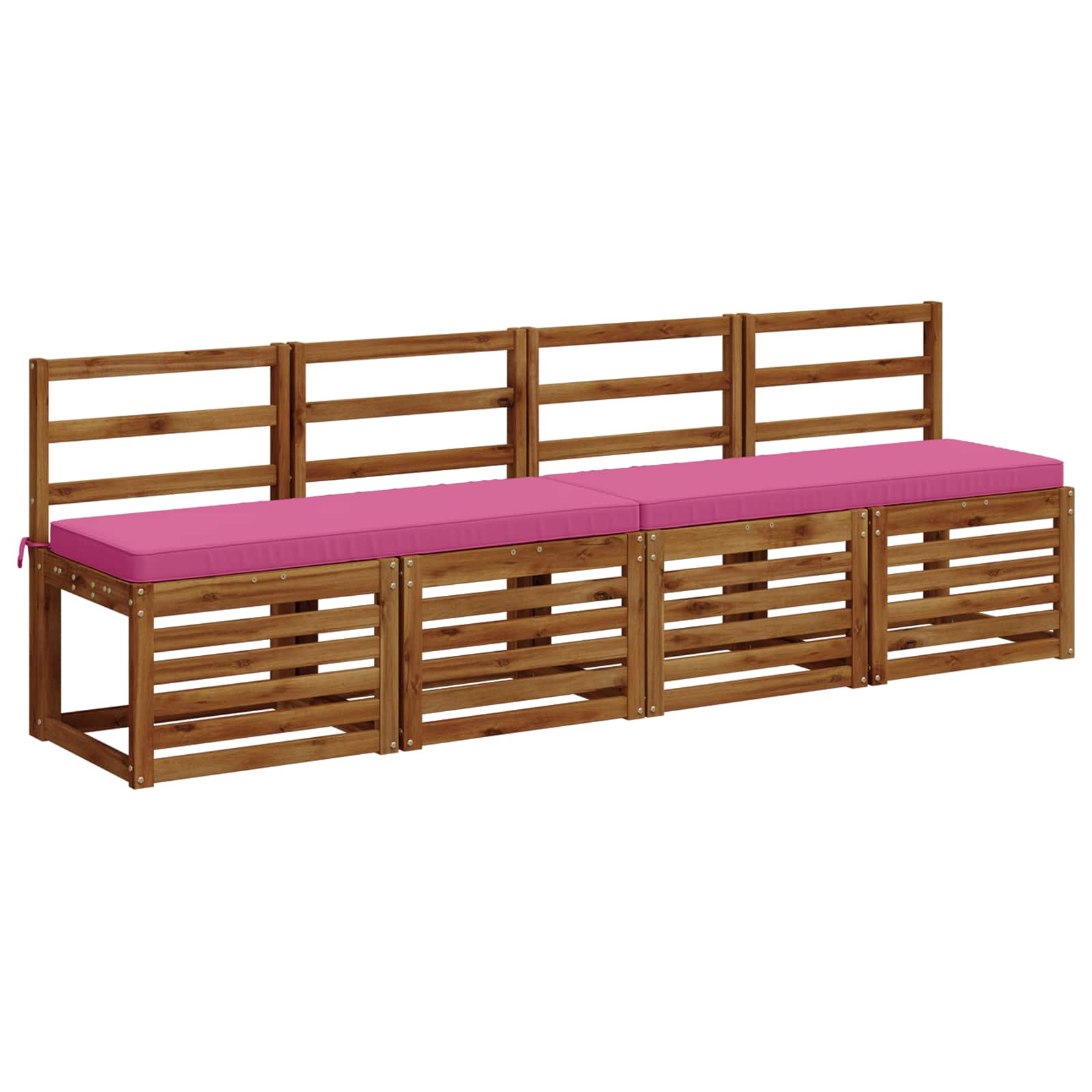 Cuscini per Panchina a 2 Pezzi VUGHT 2 pz 100% Poliestere Rosa