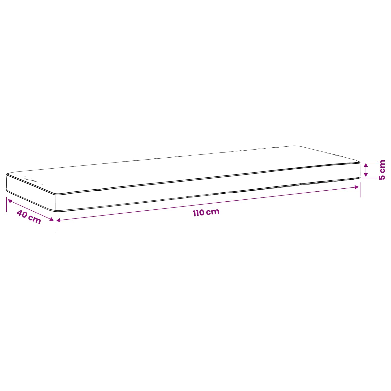 Cuscino per Panchina a 1 Pezzo VUGHT 100% Poliestere Bianco