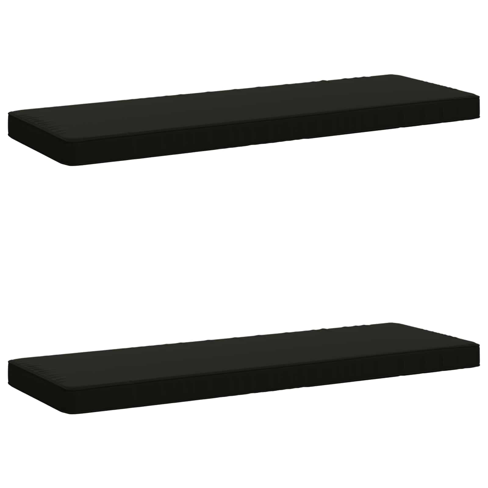 Cuscini per Panchina a 2 Pezzi VUGHT 2 pz 100% Poliestere Nero