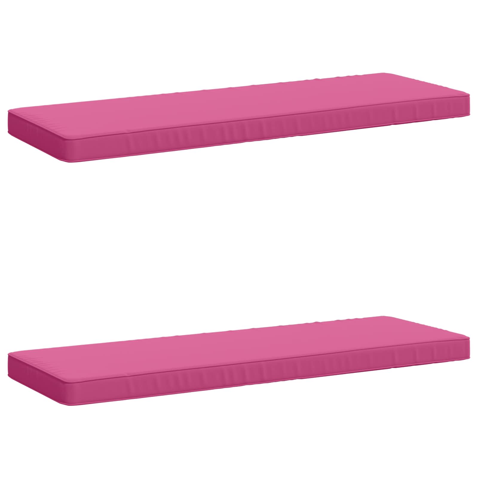 Cuscini per Panchina a 2 Pezzi VUGHT 2 pz 100% Poliestere Rosa