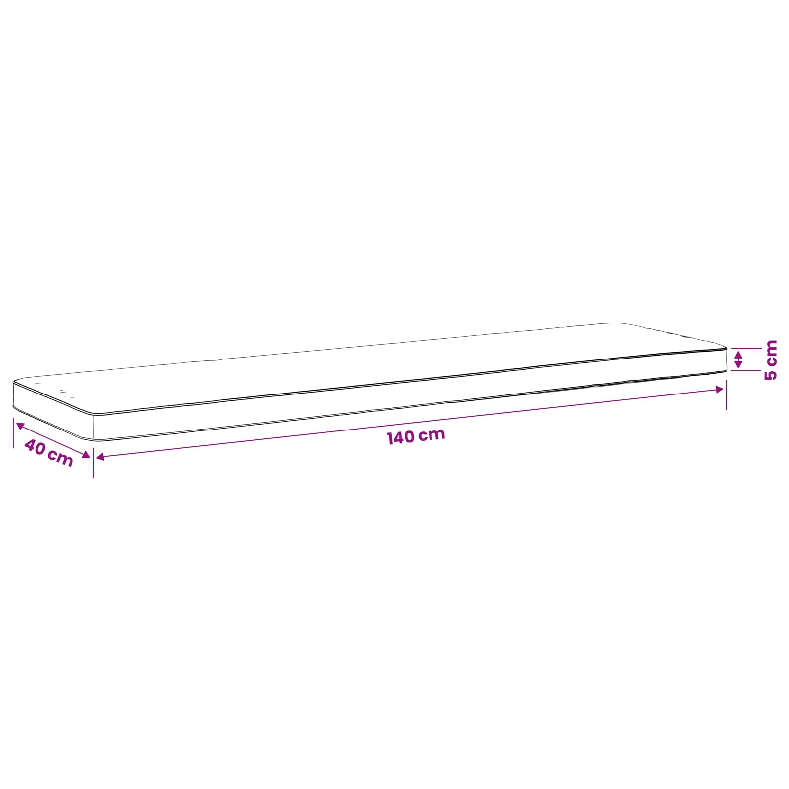 Cuscino per Panchina a 1 Pezzo VUGHT 100% Poliestere Sabbia