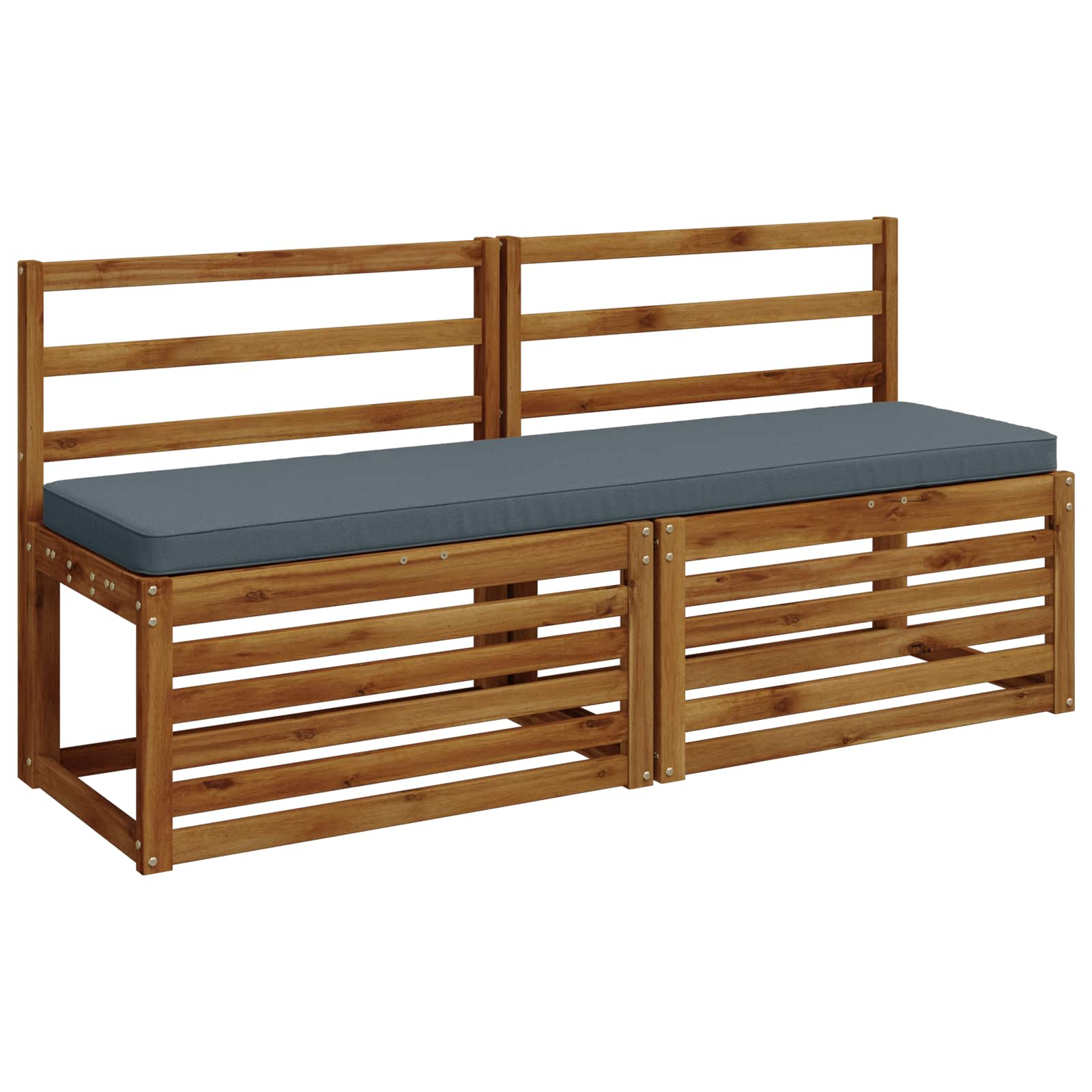 Cuscini per Panchina a 2 Pezzi VUGHT 2 pz 100% Poliestere Blu