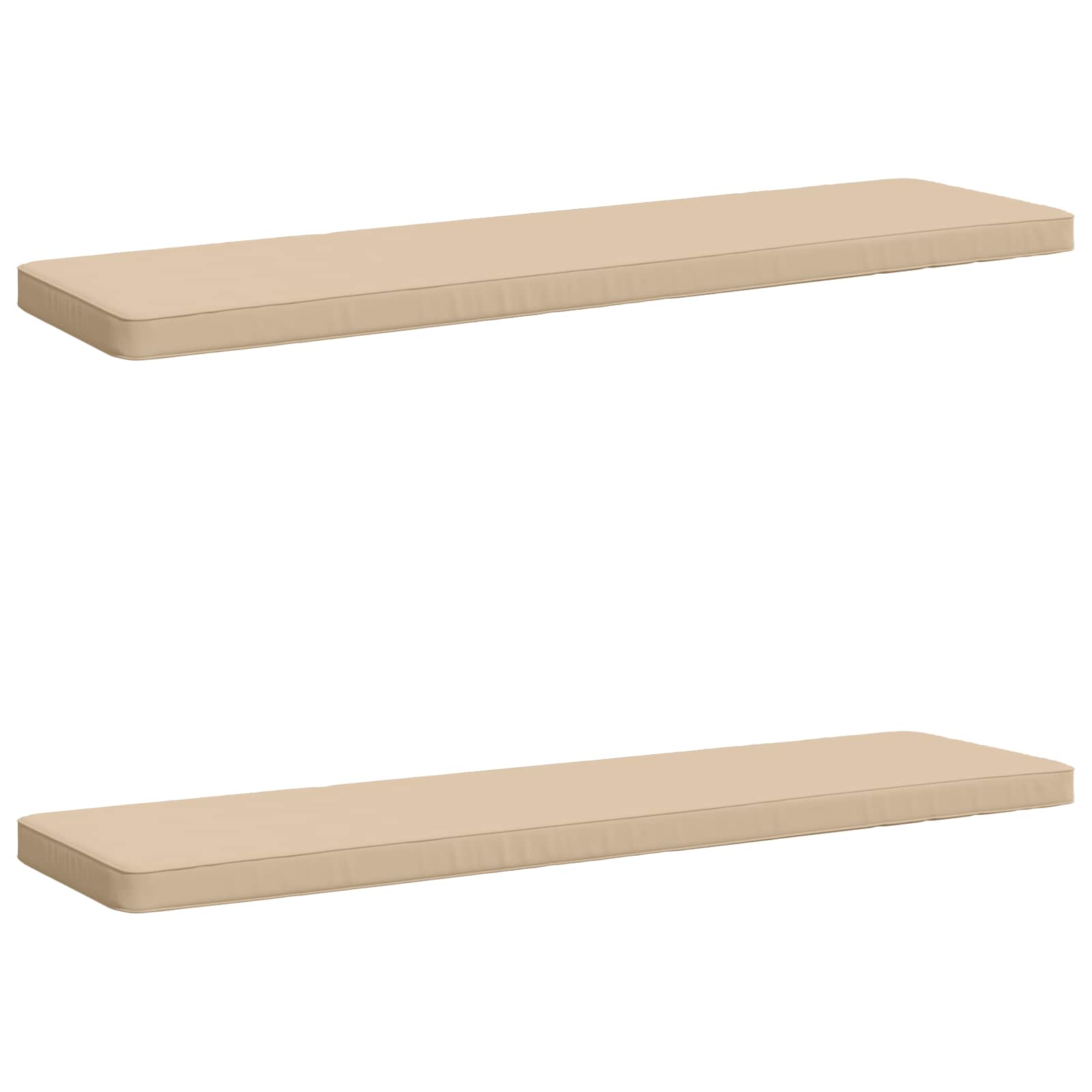 Cuscini per Panchina a 2 Pezzi VUGHT 2 pz 100% Poliestere Crema