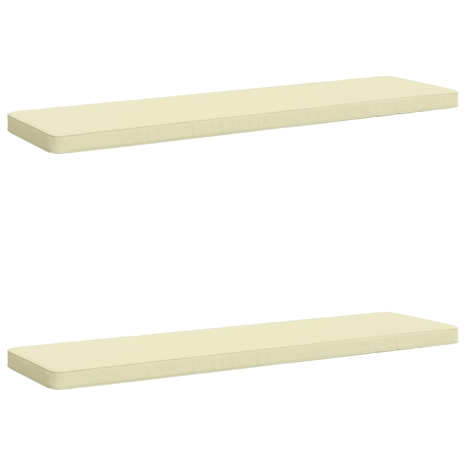 Cuscini per Panchina a 2 Pezzi VUGHT 2 pz 100% Poliestere Crema
