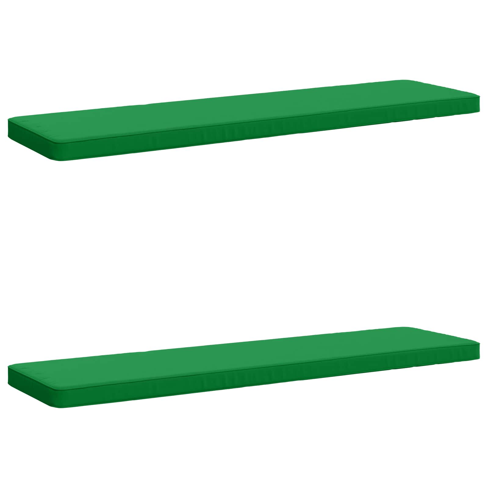 Cuscini per Panchina a 2 Pezzi VUGHT 2 pz 100% Poliestere Verde