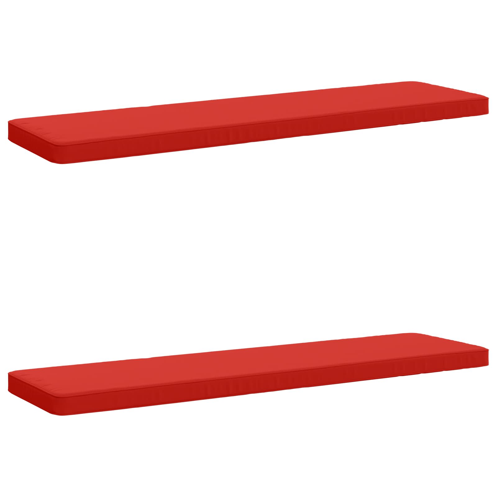 Cuscini per Panchina a 2 Pezzi VUGHT 2 pz 100% Poliestere Rosso