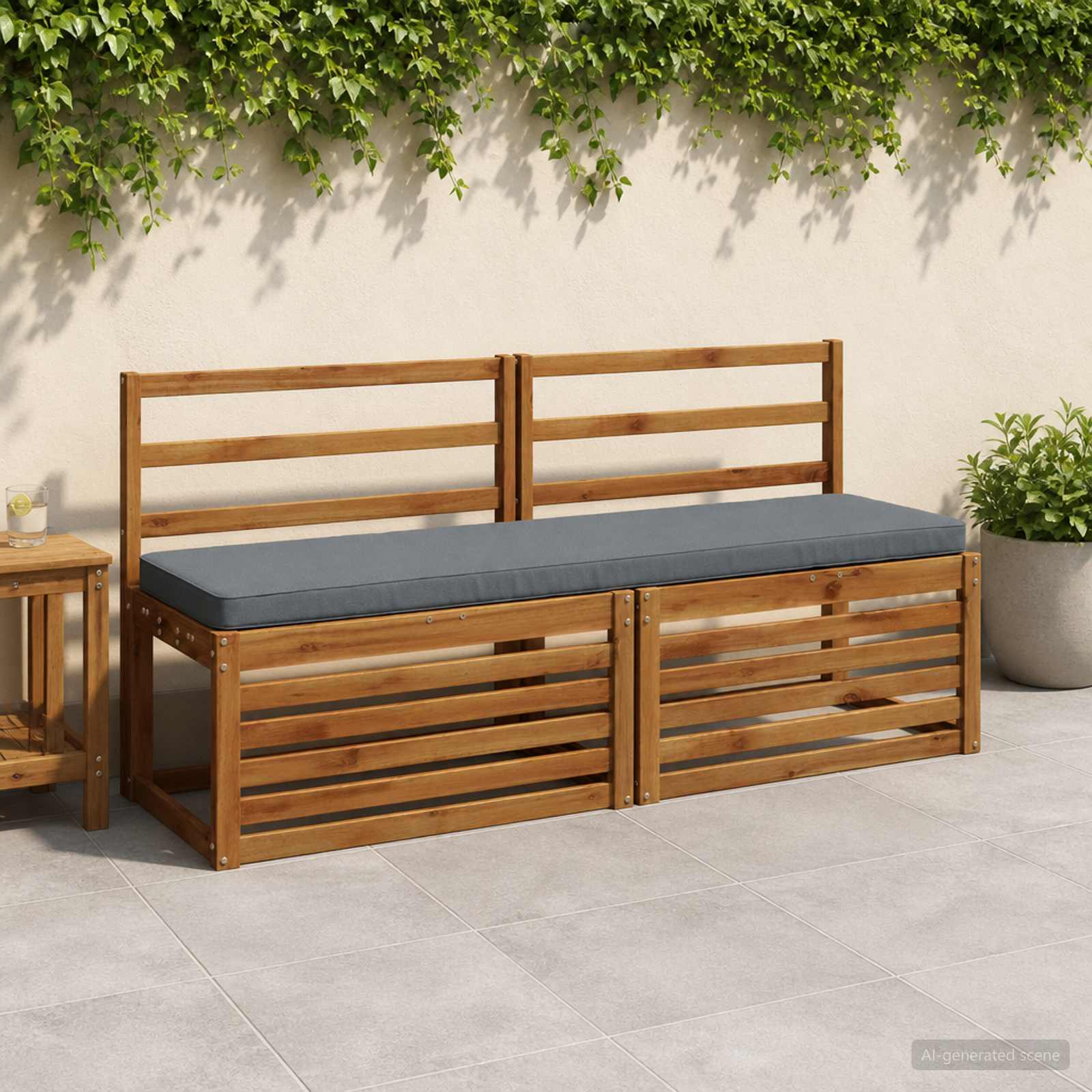 Cuscino per Panchina a 1 Pezzo VUGHT 100% Poliestere Blu