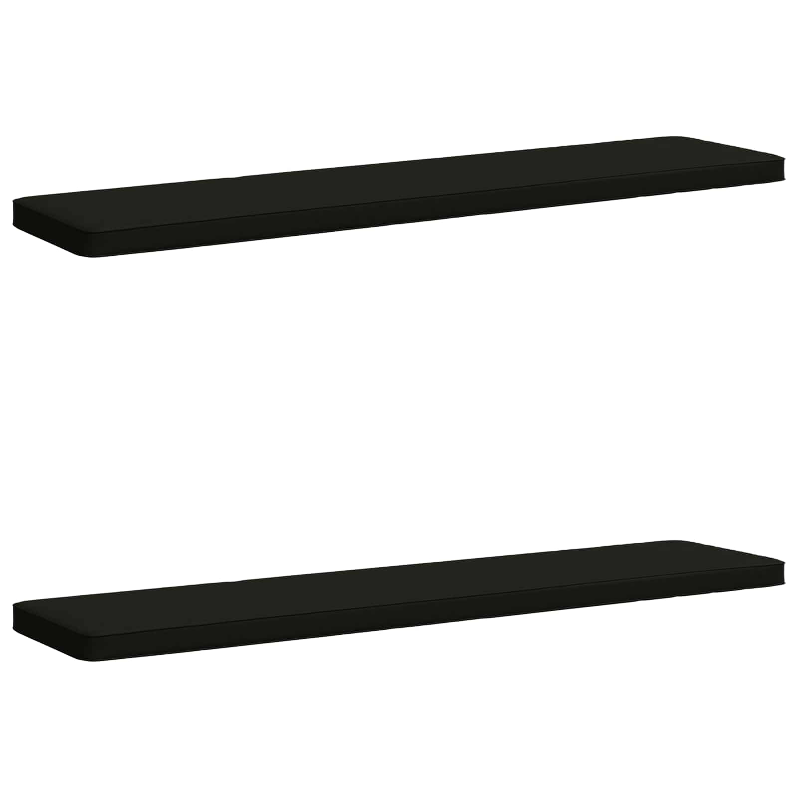 Cuscini per Panchina a 2 Pezzi VUGHT 2 pz 100% Poliestere Nero