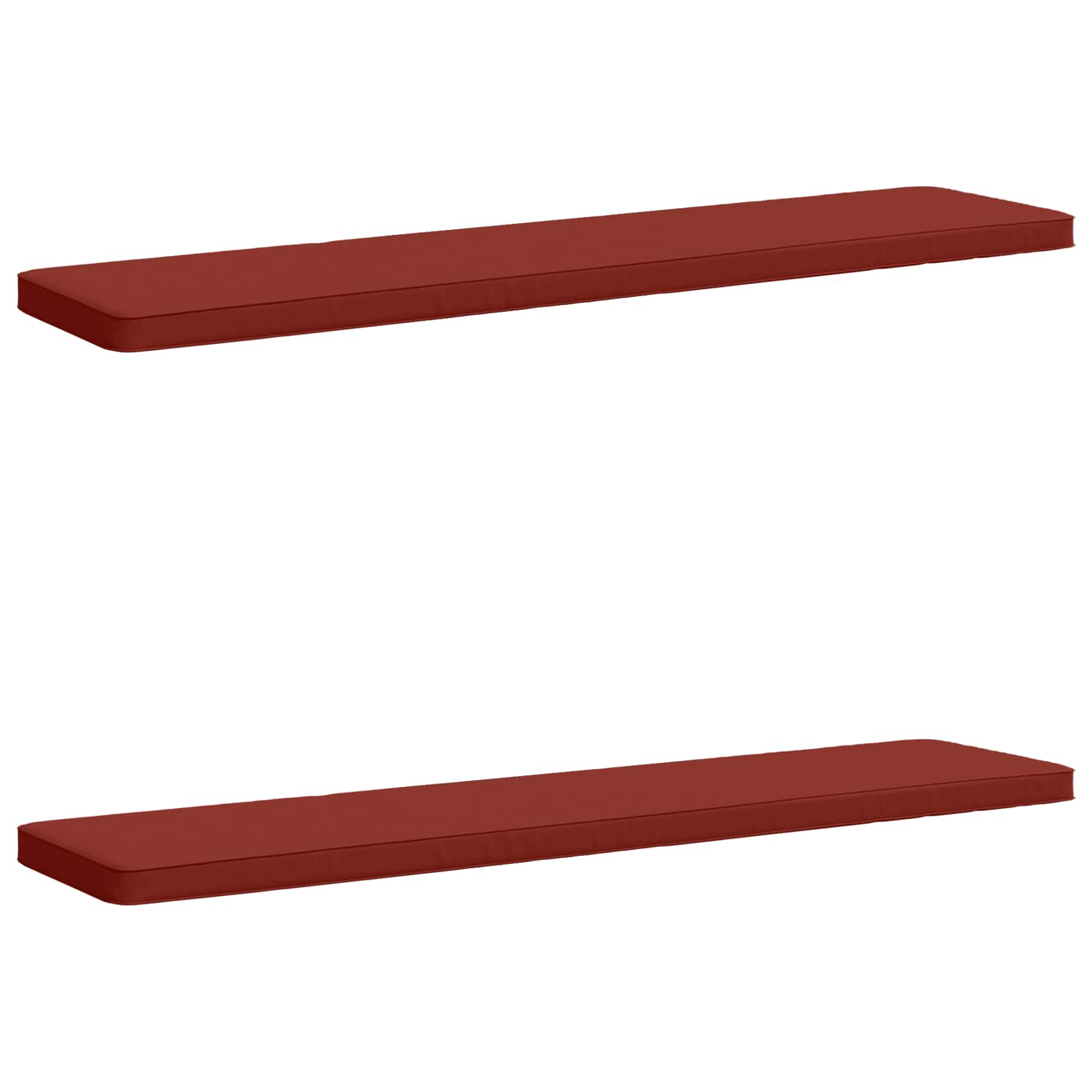 Cuscini per Panchina a 2 Pezzi VUGHT 2 pz 100% Poliestere Rosso