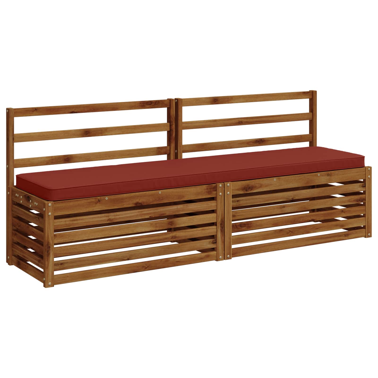 Cuscini per Panchina a 2 Pezzi VUGHT 2 pz 100% Poliestere Rosso
