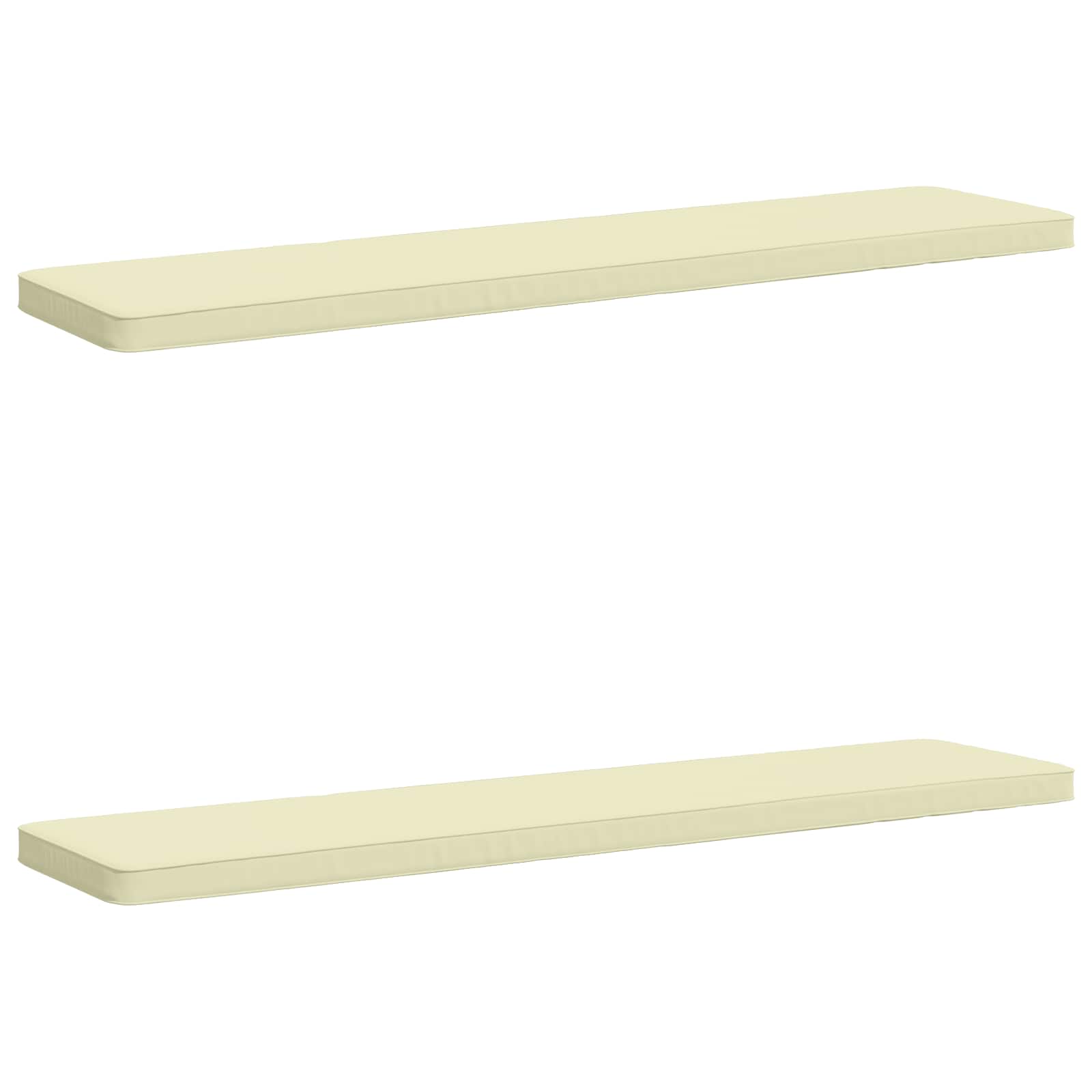 Cuscini per Panchina a 2 Pezzi VUGHT 2 pz 100% Poliestere Crema