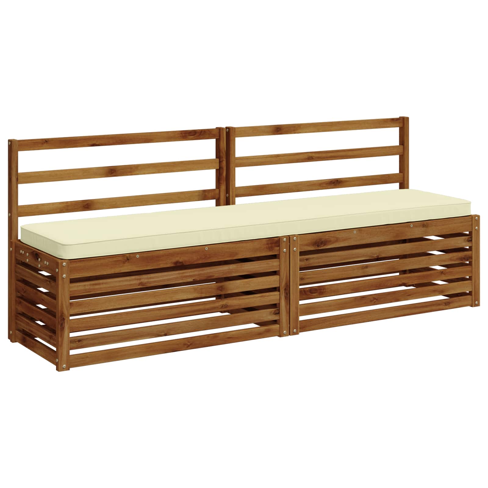Cuscini per Panchina a 2 Pezzi VUGHT 2 pz 100% Poliestere Crema