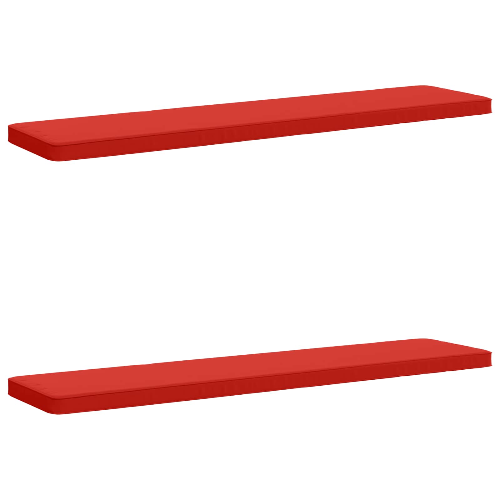 Cuscini per Panchina a 2 Pezzi VUGHT 2 pz 100% Poliestere Rosso