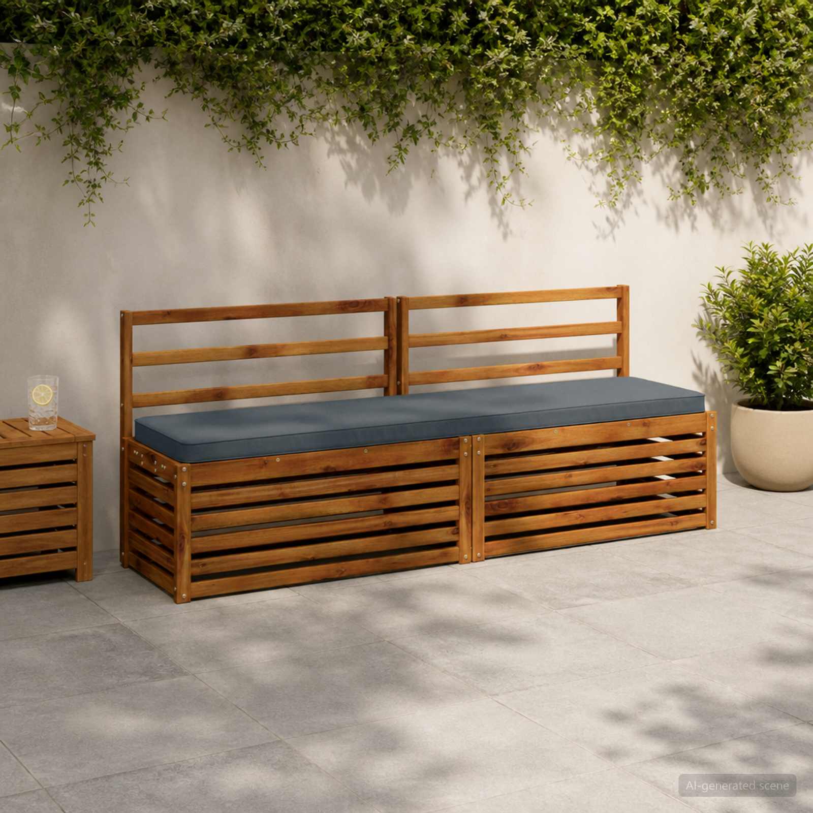 Cuscino per Panchina a 1 Pezzo VUGHT 100% Poliestere Blu