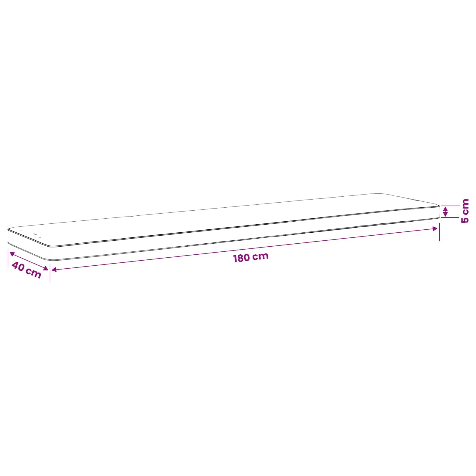 Cuscini per Panchina a 2 Pezzi VUGHT 2 pz 100% Poliestere