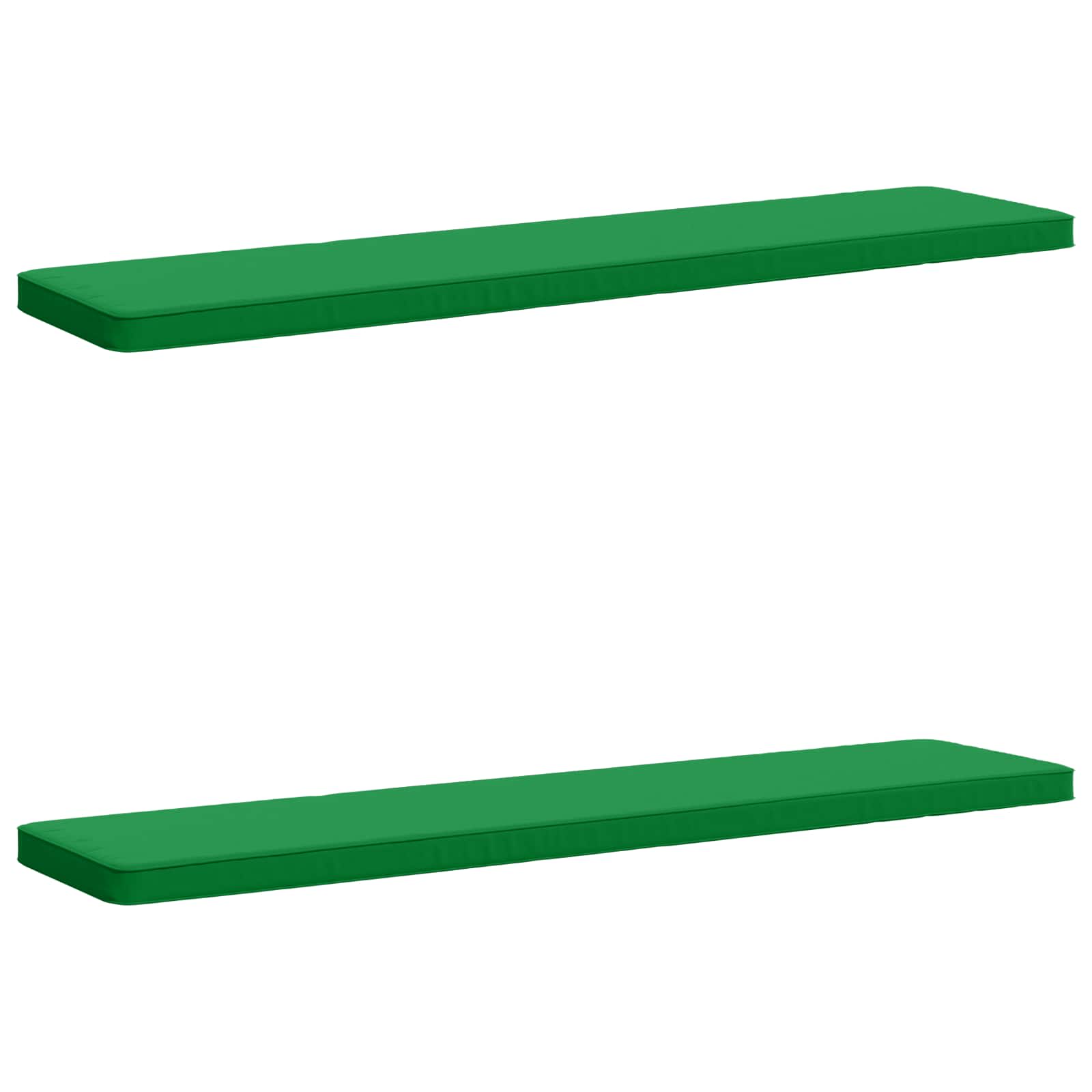 Cuscini per Panchina a 2 Pezzi VUGHT 2 pz 100% Poliestere Verde