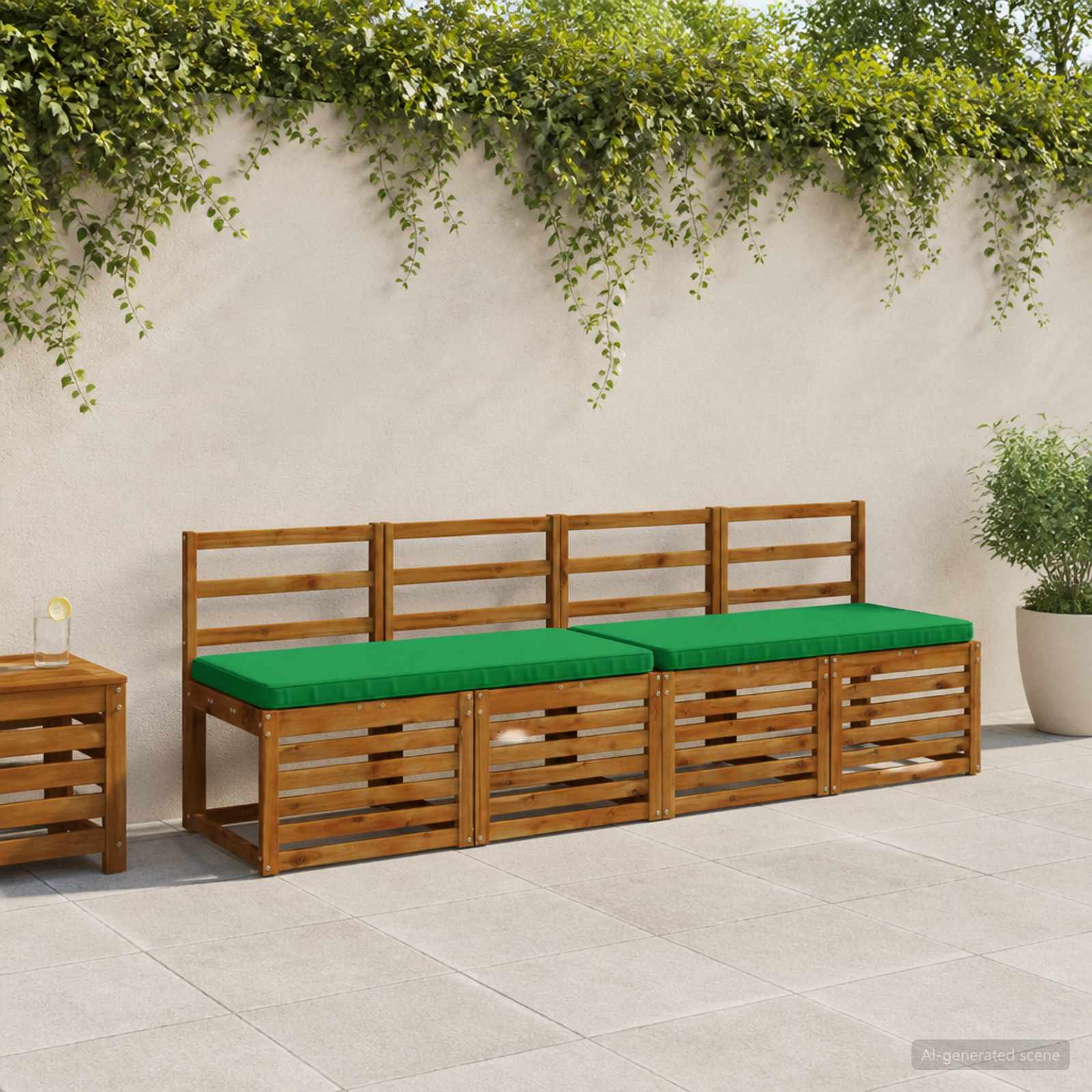Cuscino per Panchina a 1 Pezzo VUGHT 100% Poliestere Verde