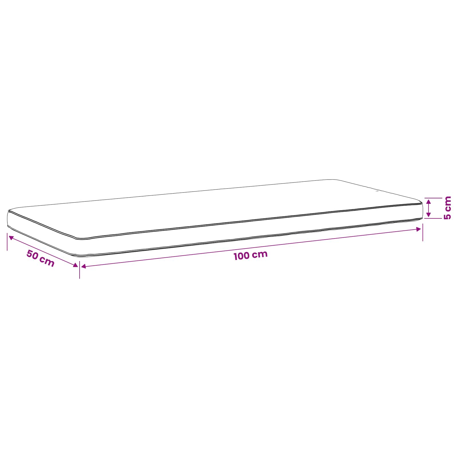 Cuscino per Panchina a 1 Pezzo VUGHT 100% Poliestere