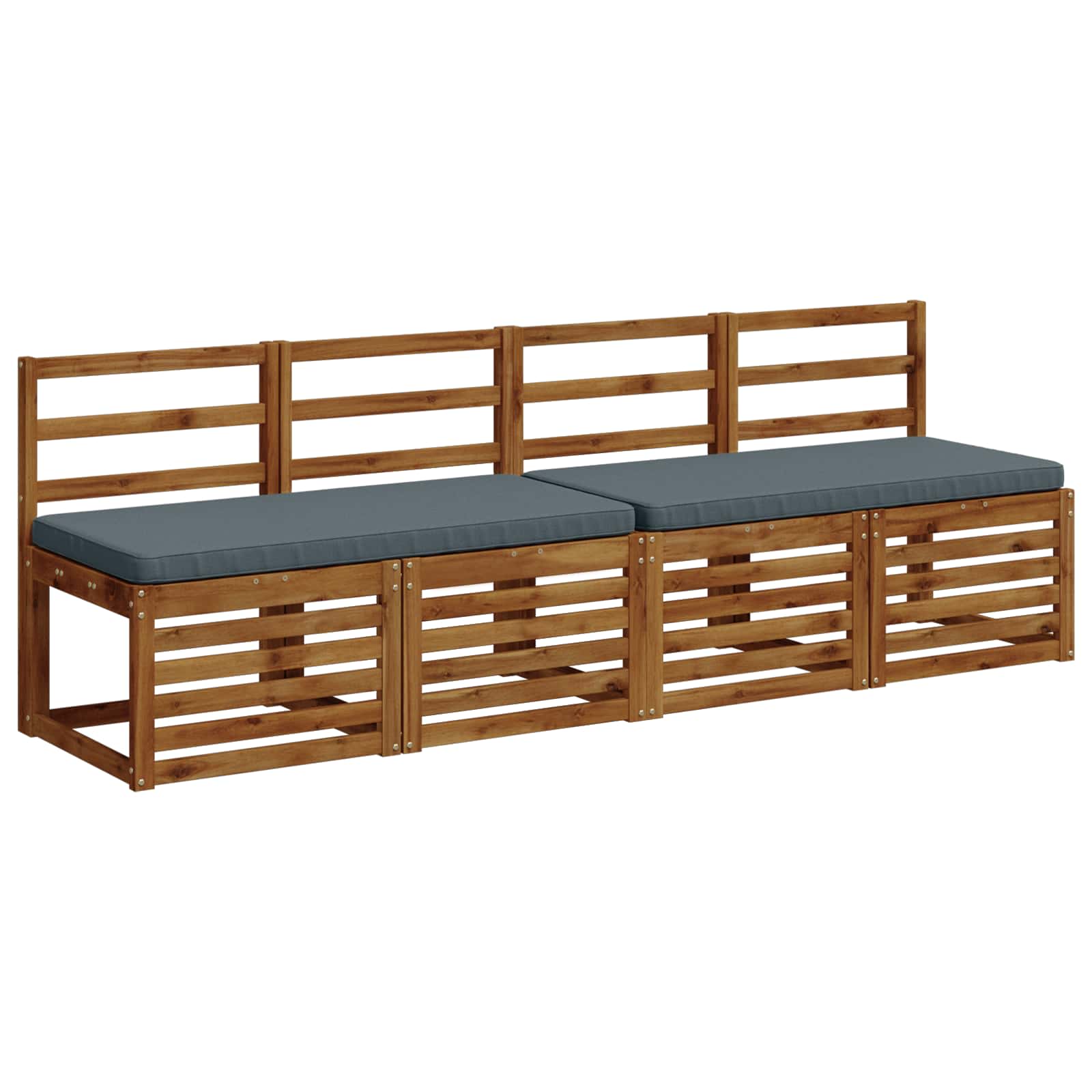 Cuscini per Panchina a 2 Pezzi VUGHT 2 pz 100% Poliestere Blu