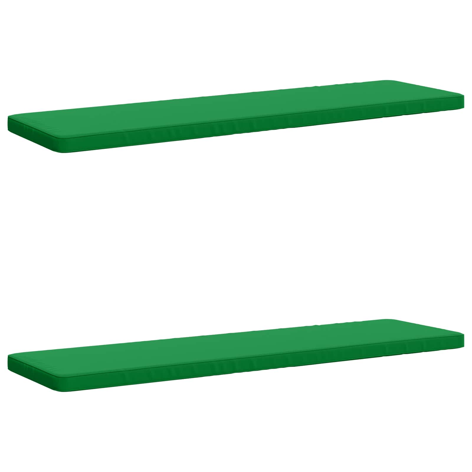 Cuscini per Panchina a 2 Pezzi VUGHT 2 pz 100% Poliestere Verde