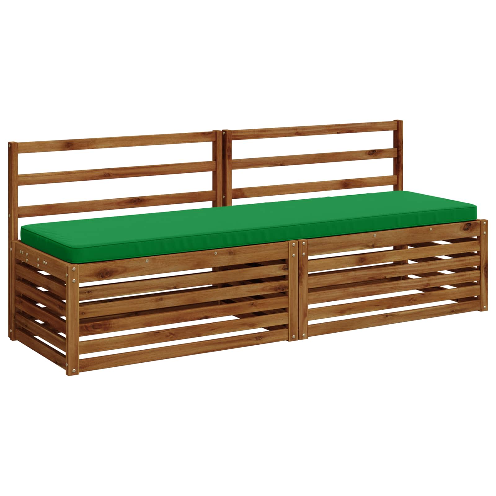 Cuscini per Panchina a 2 Pezzi VUGHT 2 pz 100% Poliestere Verde