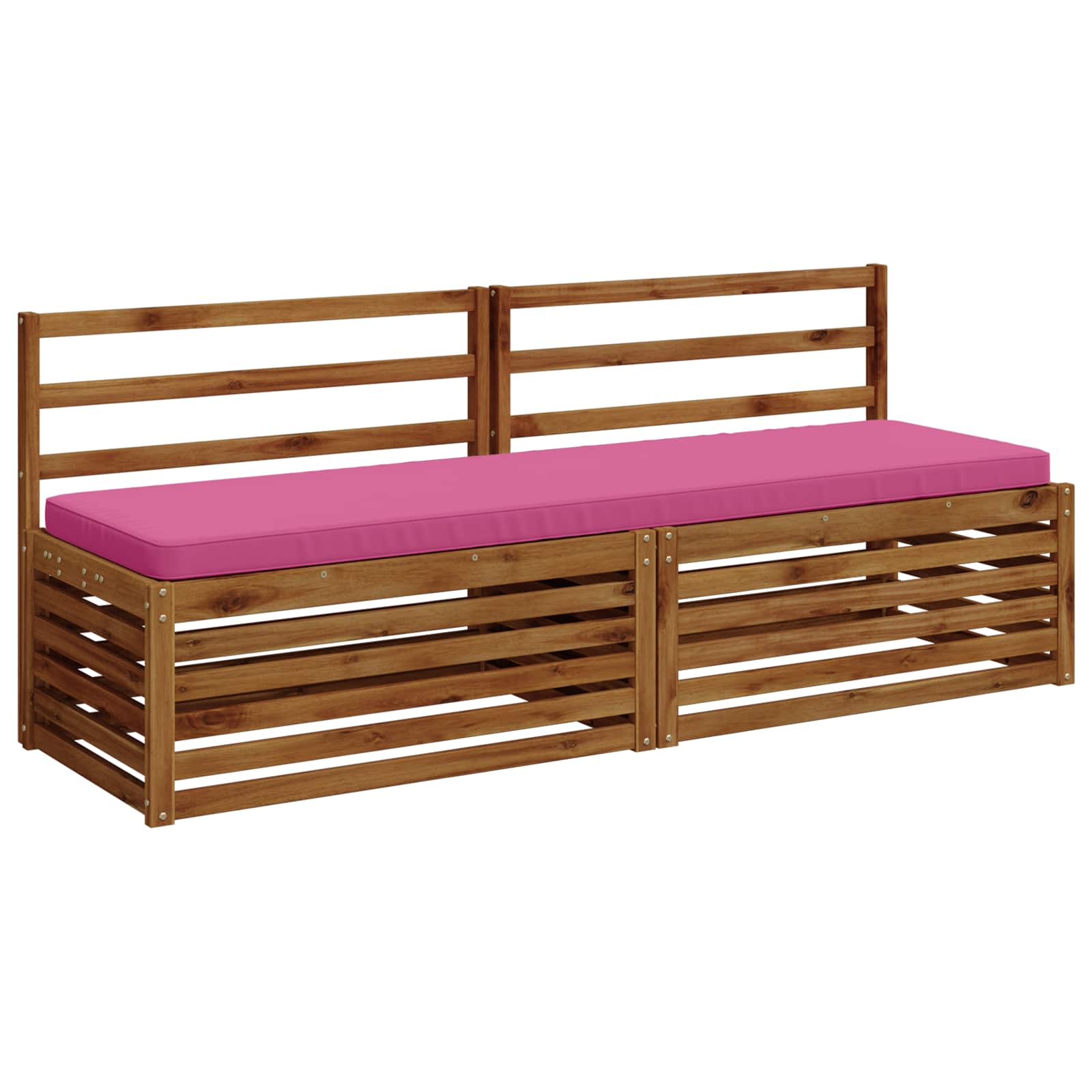 Cuscini per Panchina a 2 Pezzi VUGHT 2 pz 100% Poliestere Rosa