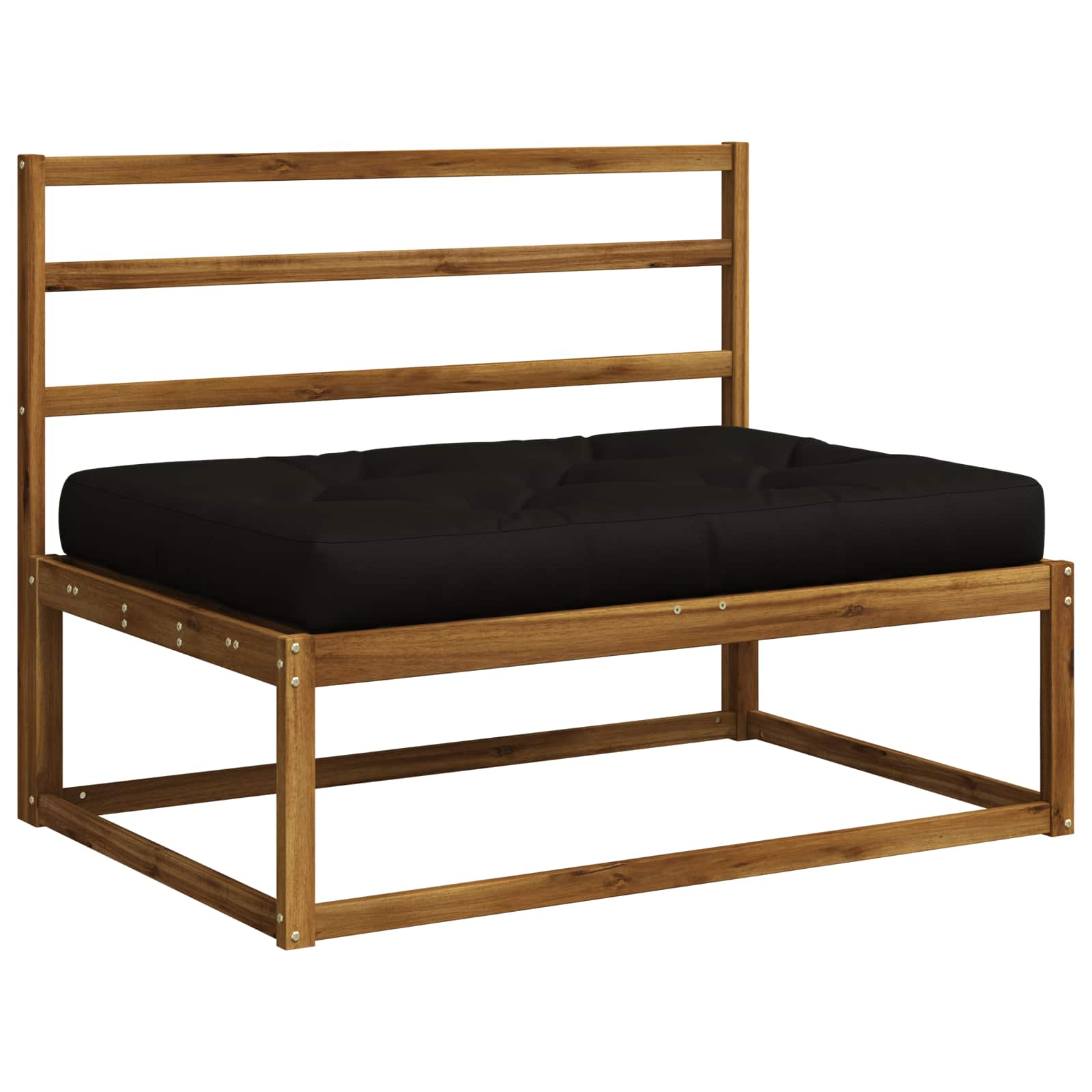 Cuscino per Pallet VIANEN 100% Poliestere Nero 120 x 80 x 12 cm