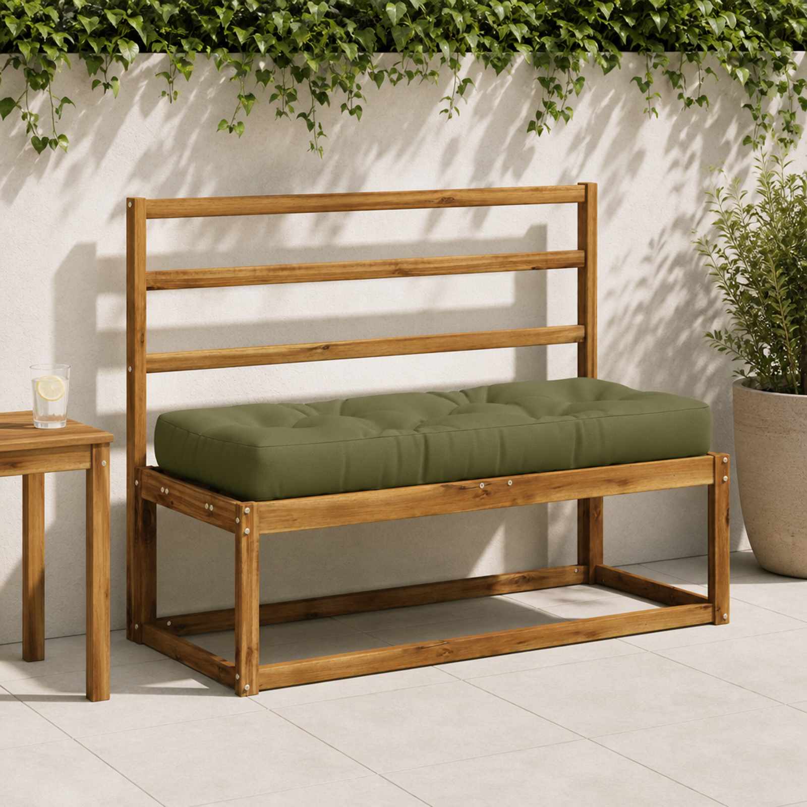Cuscino per Pallet VIANEN 100% Poliestere Verde Oliva