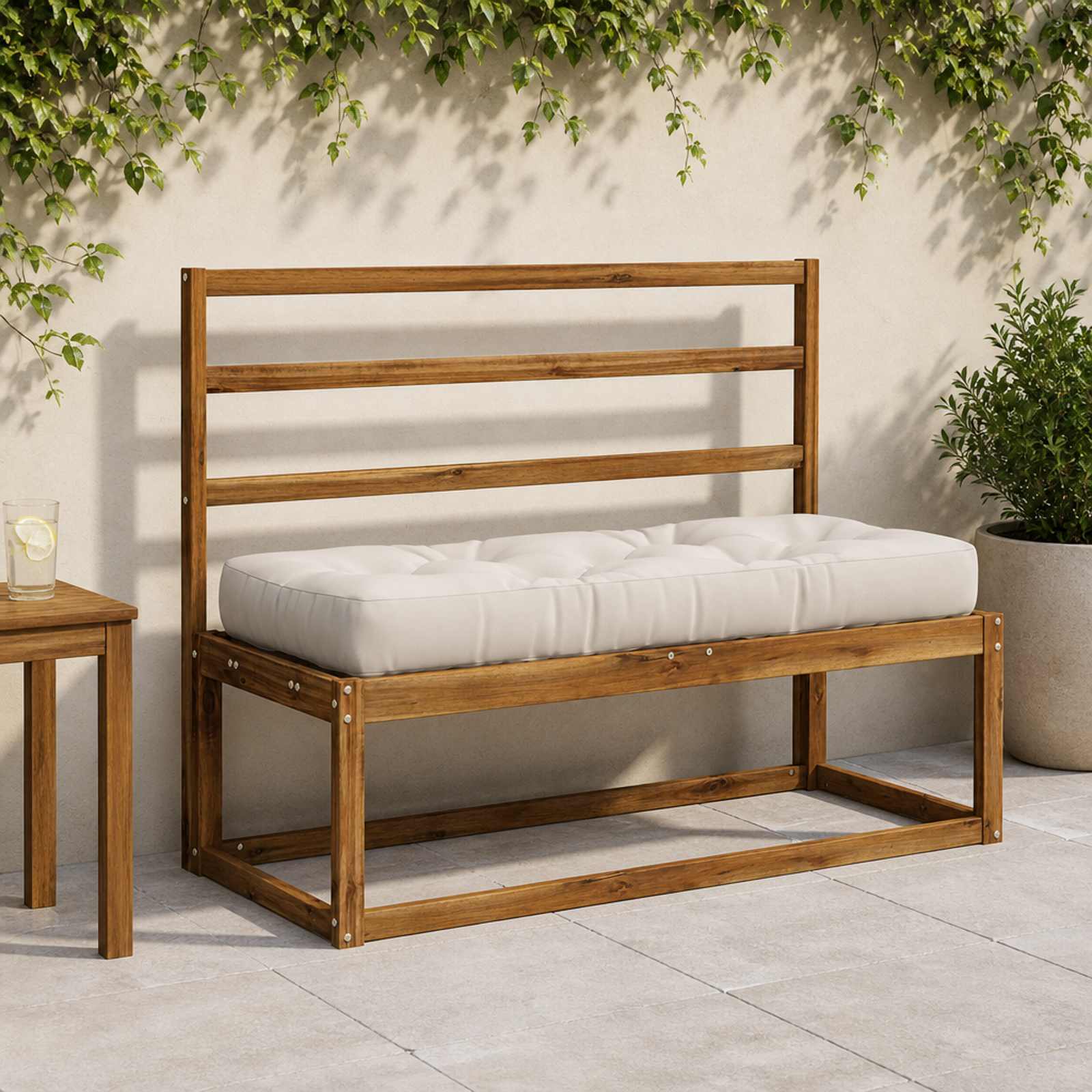 Cuscino per Pallet VIANEN 100% Poliestere Bianco