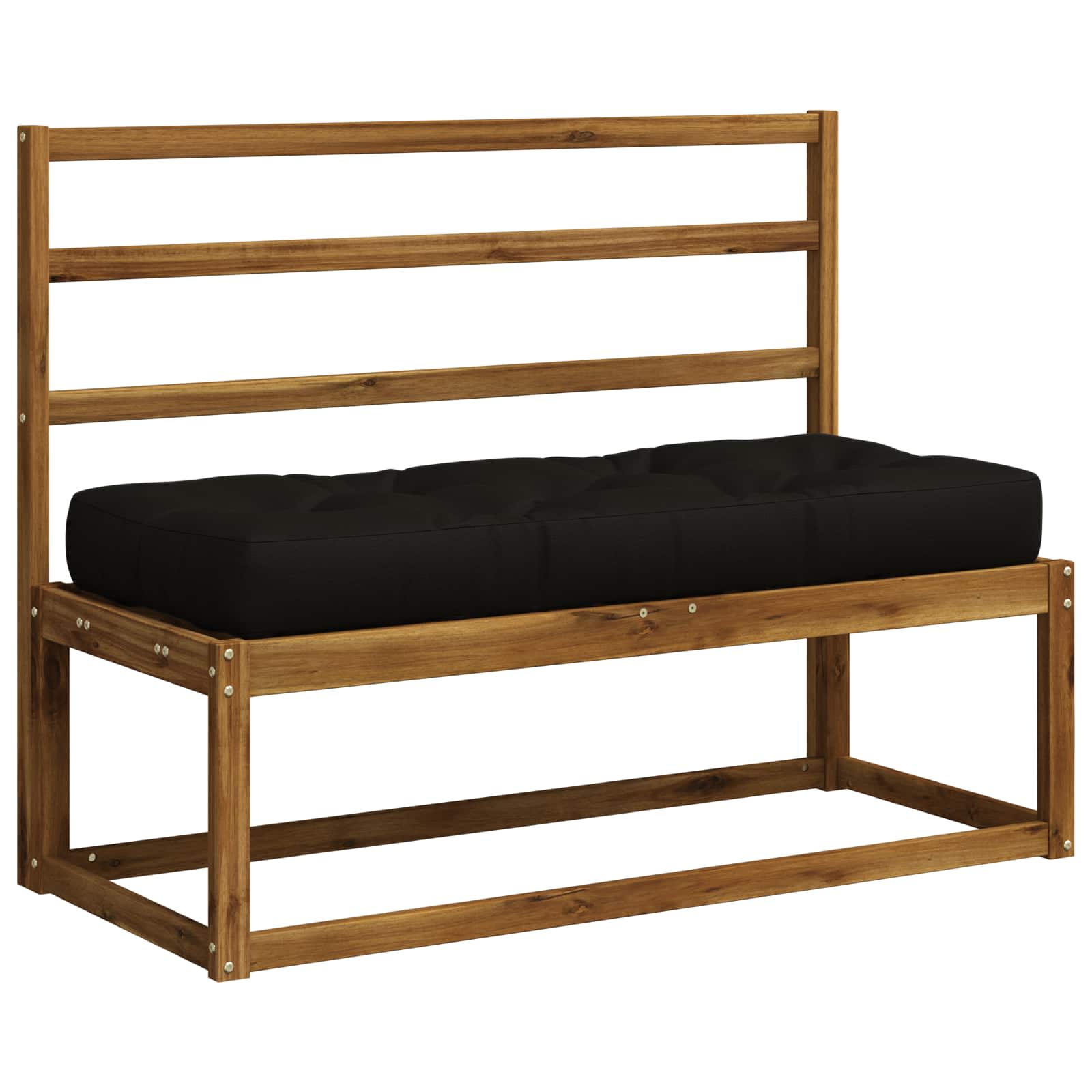 Cuscino per Pallet VIANEN 100% Poliestere Nero 120 x 40 x 12 cm
