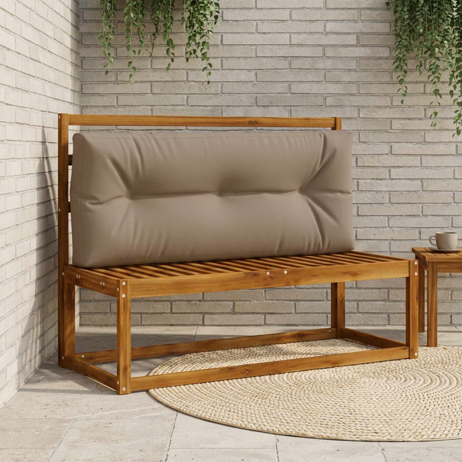 Cuscino per schienale di pallet VIANEN 100% Poliestere Tortora