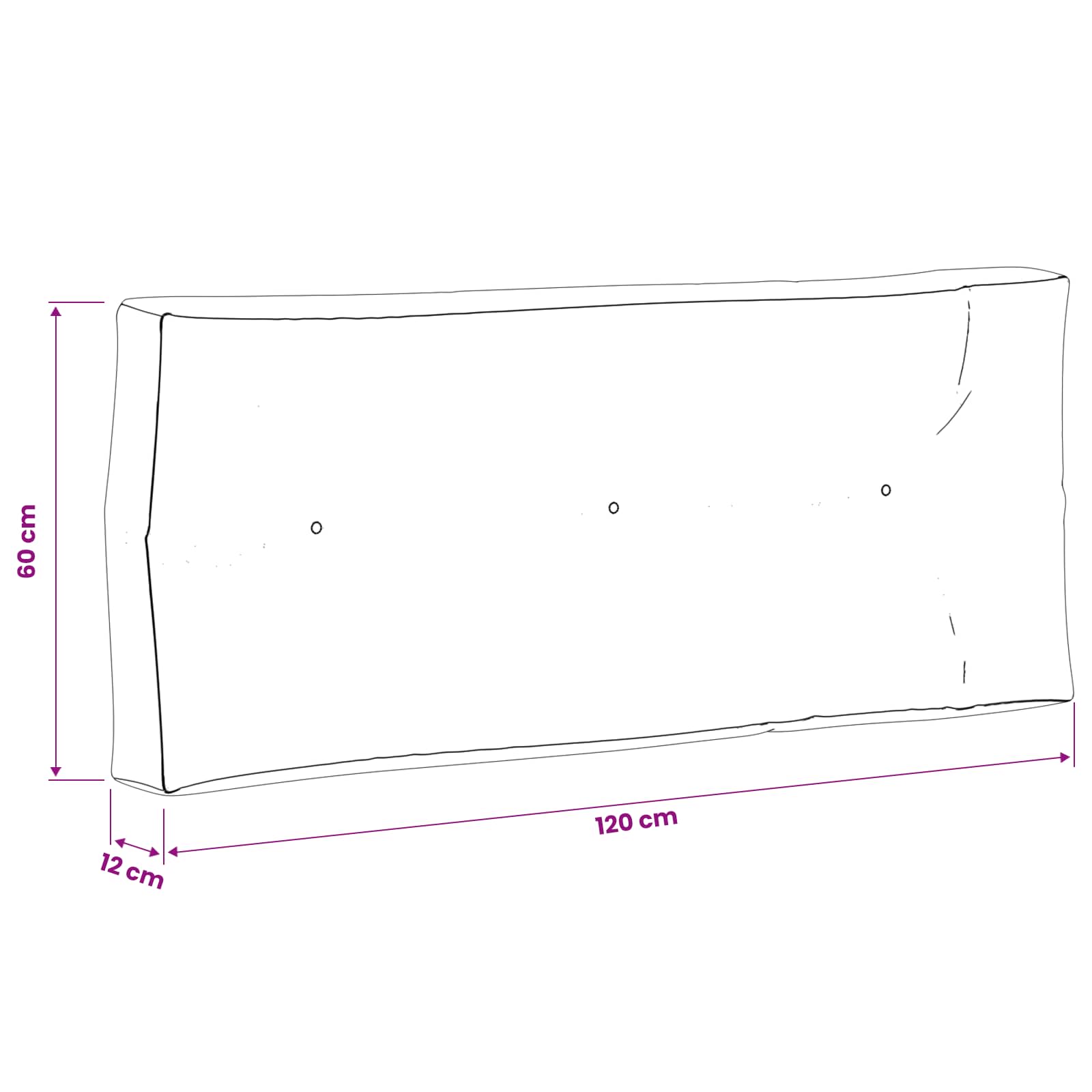 Cuscino per schienale di pallet VIANEN 100% Poliestere Blu