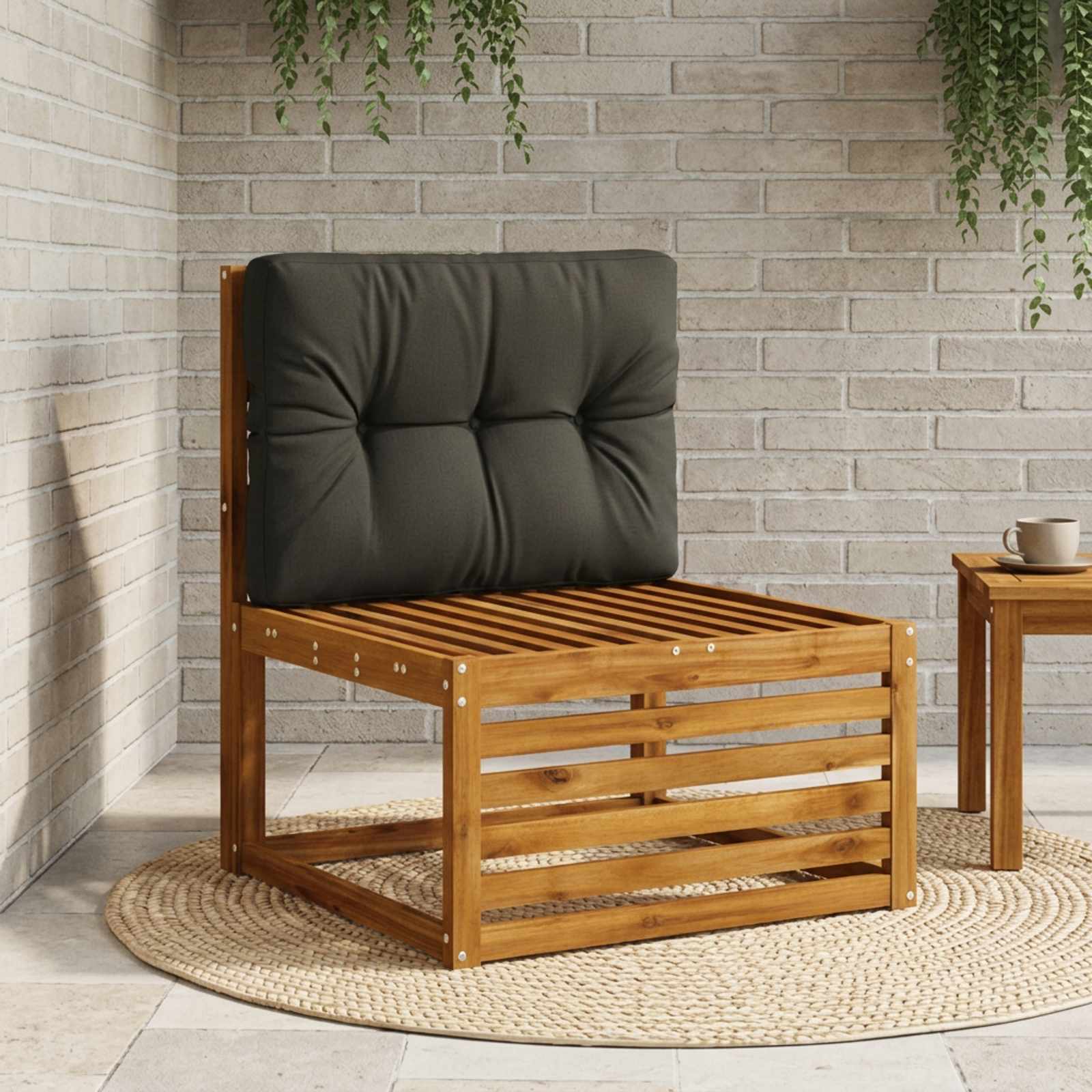 Cuscino per schienale di pallet VIANEN 100% Poliestere Nero