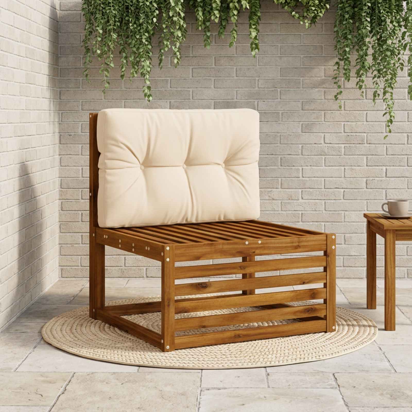 Cuscino per schienale di pallet VIANEN 100% Poliestere Crema