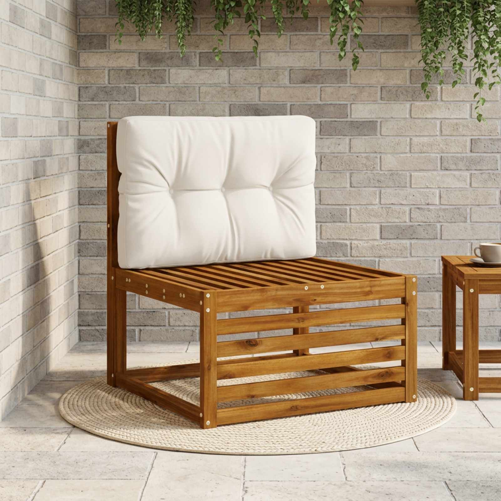 Cuscino per schienale di pallet VIANEN 100% Poliestere Bianco