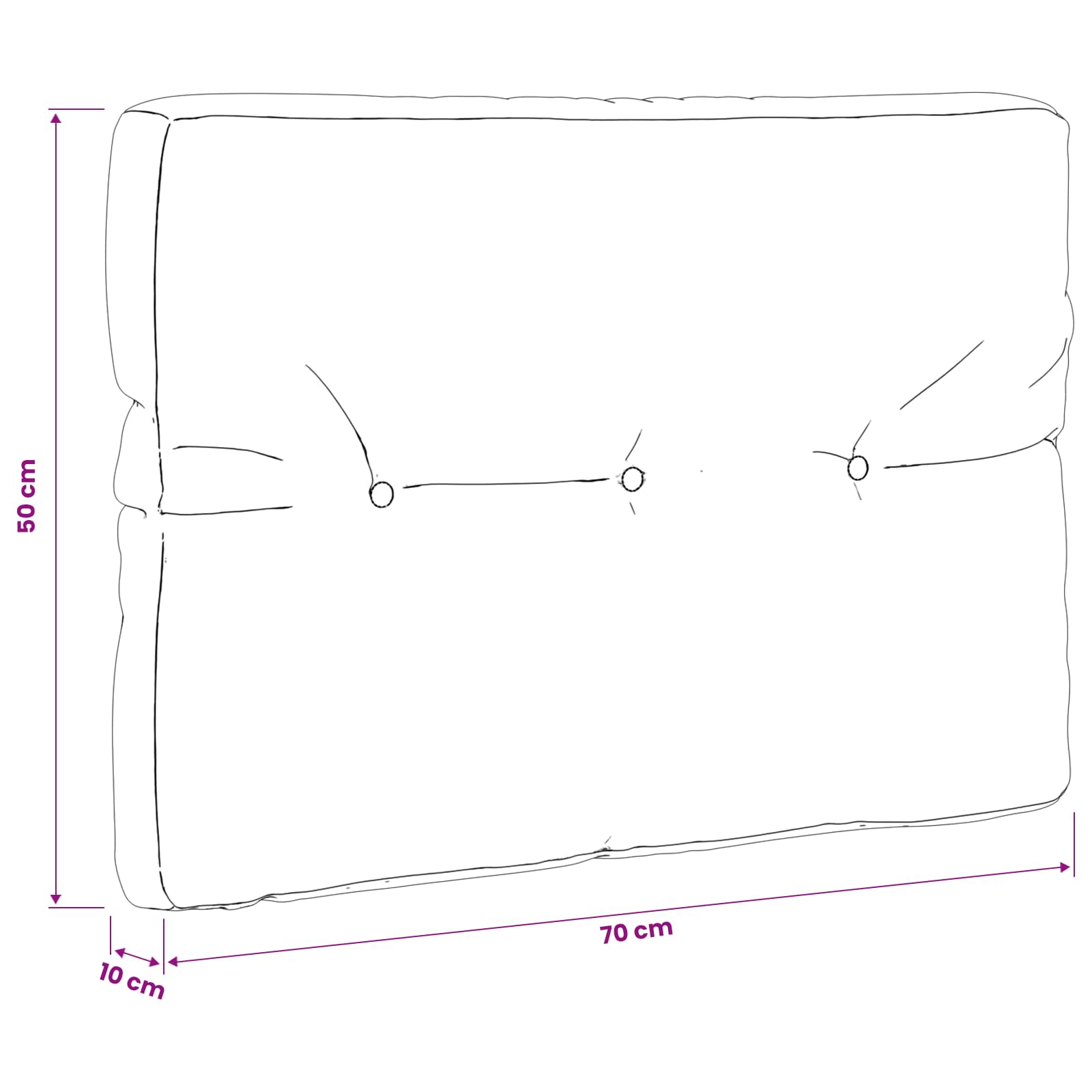 Cuscino per schienale di pallet VIANEN 100% Poliestere
