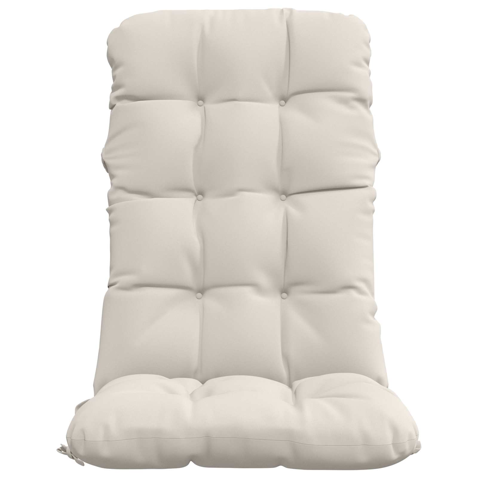 Cuscini per Sedia Alta in 4 Pezzi VIANEN 100% Poliestere Bianco