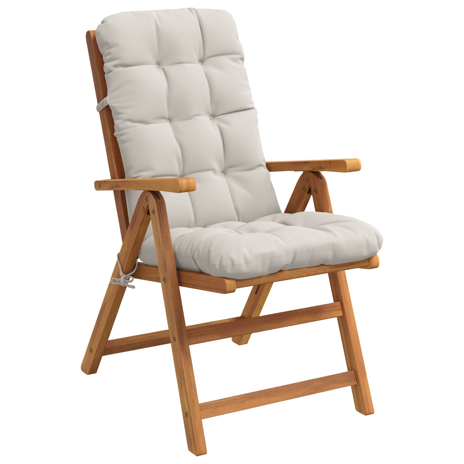 Cuscini per Sedia Alta in 6 Pezzi VIANEN 100% Poliestere Bianco