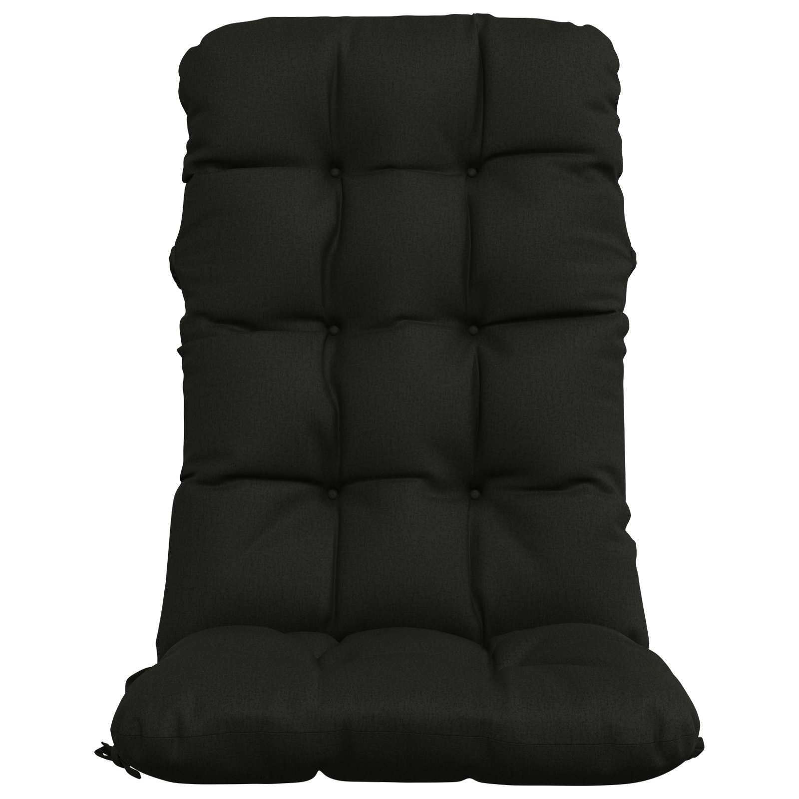 Cuscini per Sedia Alta in 2 Pezzi VIANEN 100% Poliestere Nero