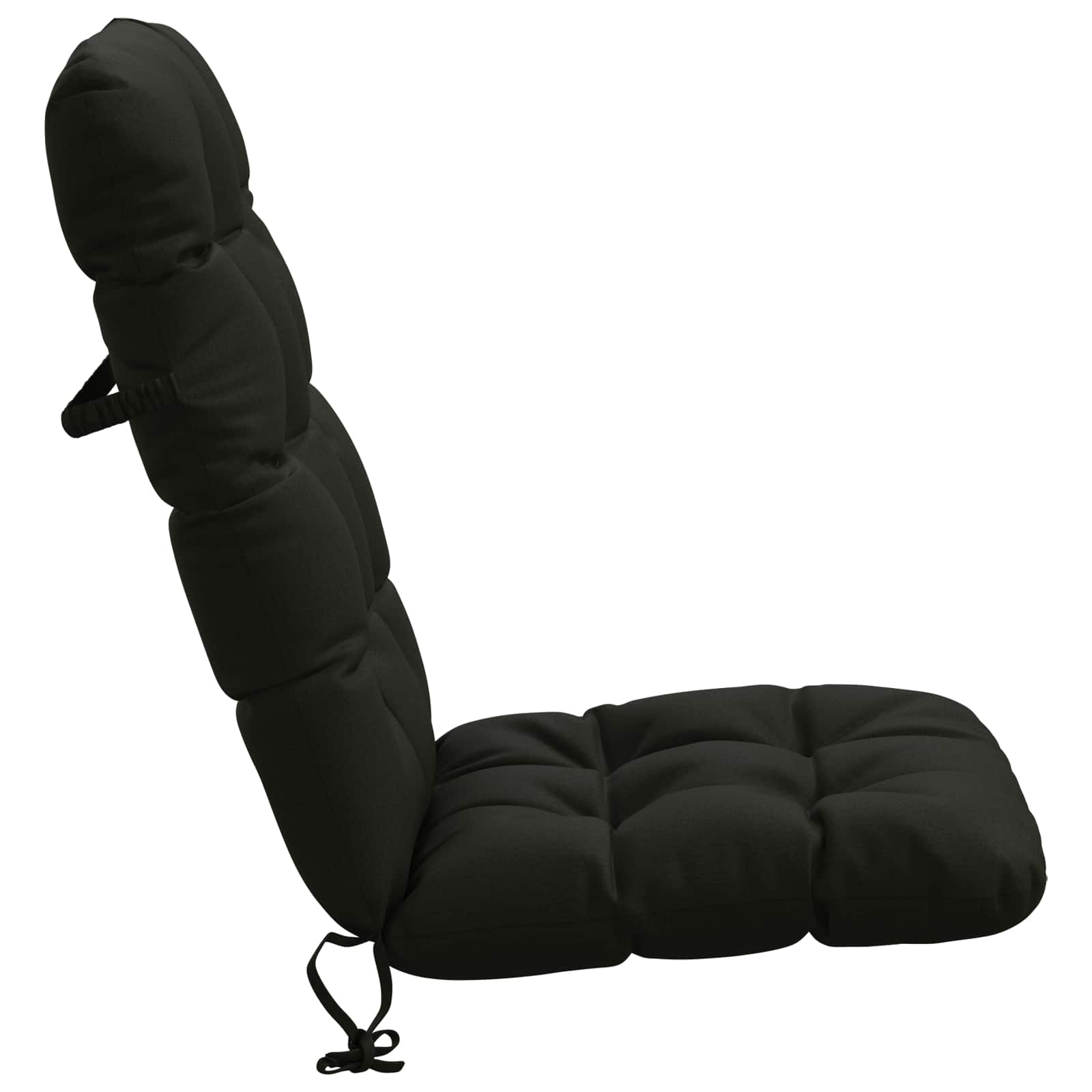 Cuscini per Sedia Alta in 4 Pezzi VIANEN 100% Poliestere Nero