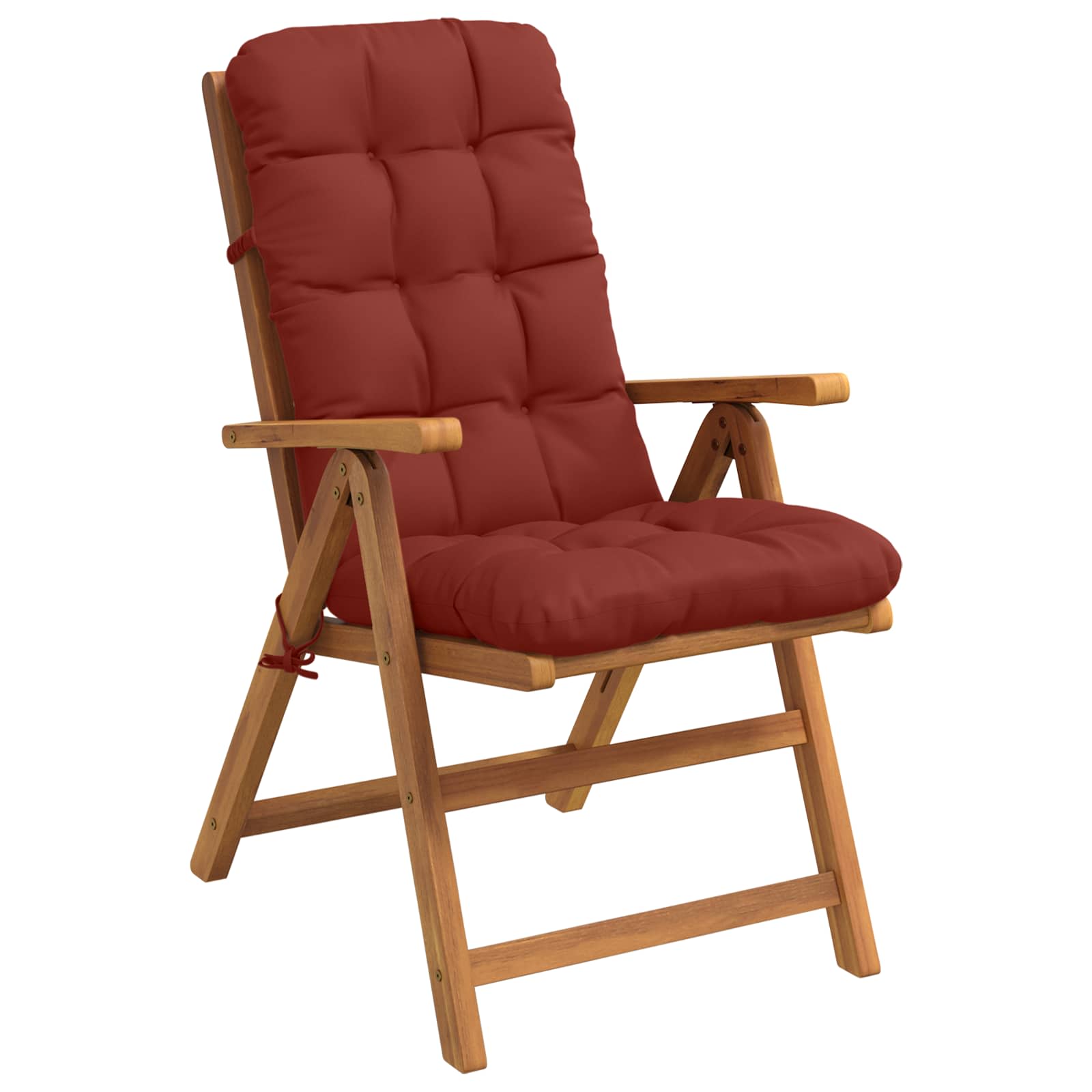 Cuscini per Sedia Alta in 2 Pezzi VIANEN 100% Poliestere Rosso