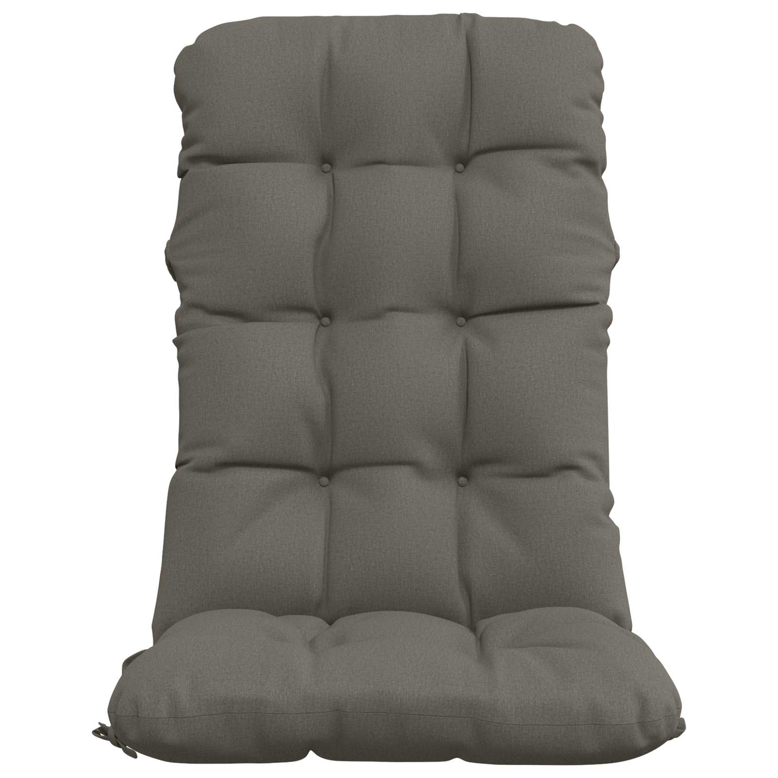 Cuscini per Sedia Alta in 2 Pezzi VIANEN 100% Poliestere Grigio