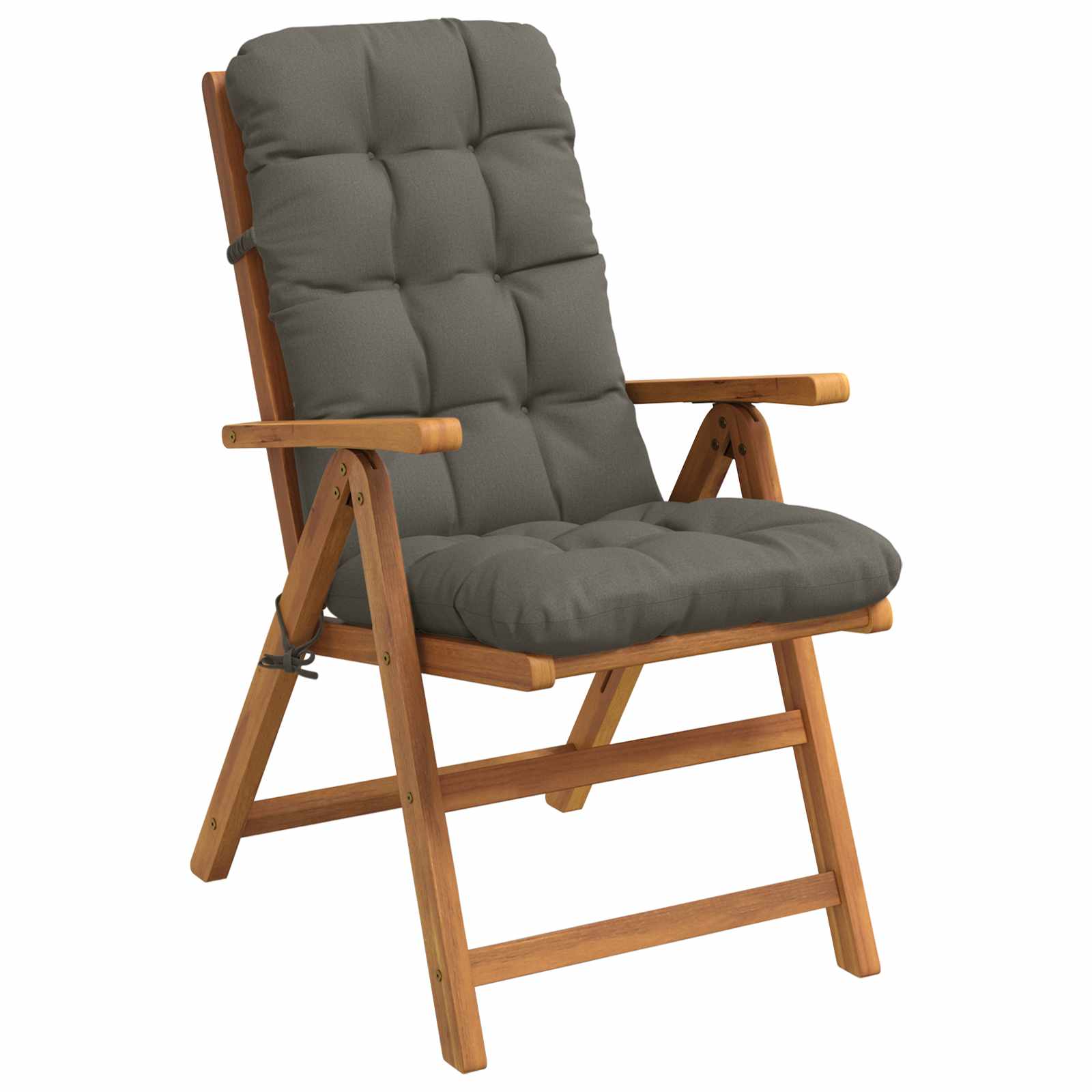 Cuscini per Sedia Alta in 6 Pezzi VIANEN 100% Poliestere Grigio